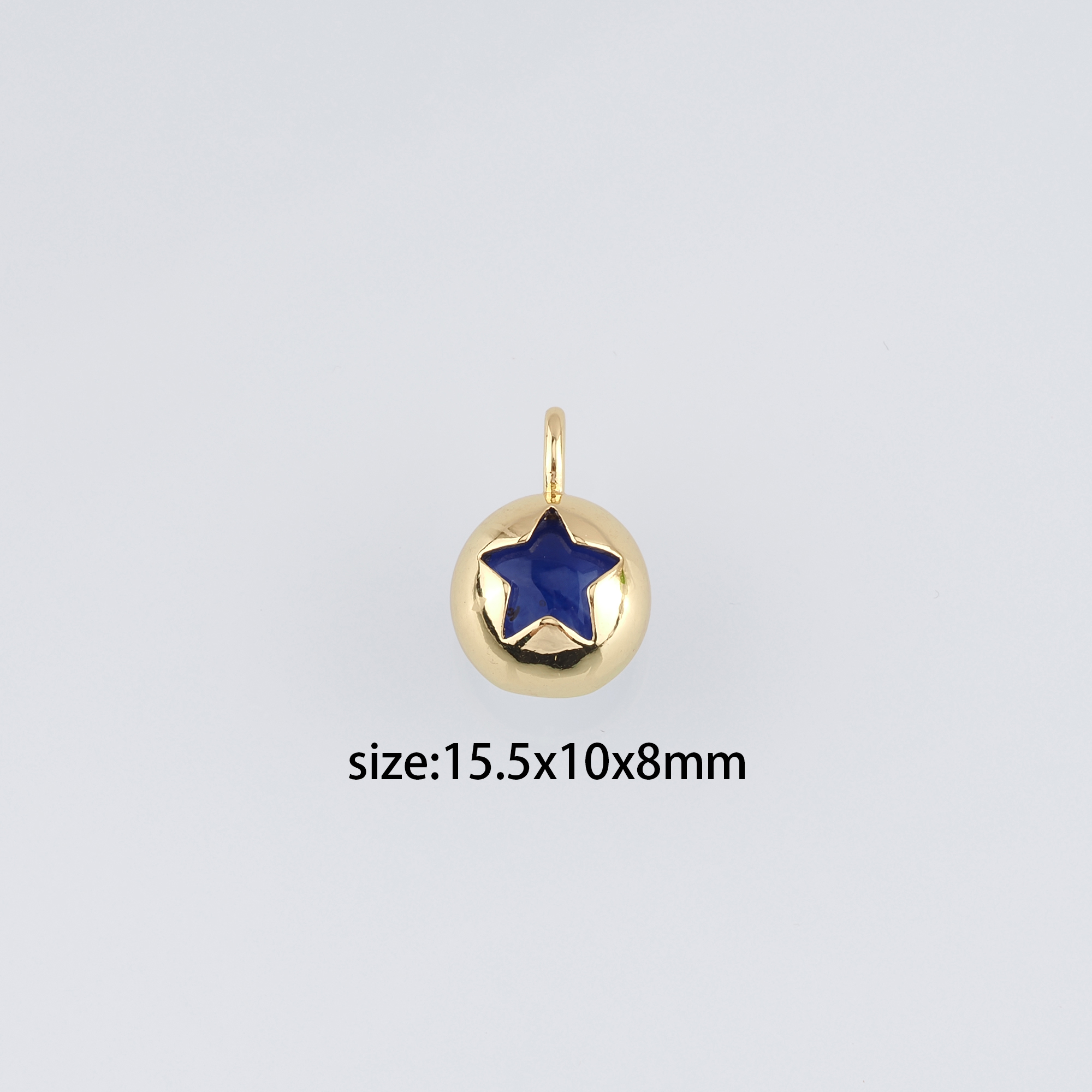18K Gold Filled Star Pendant,Celestial Charm Earrings Necklace for DIY Jewelry Making Supply