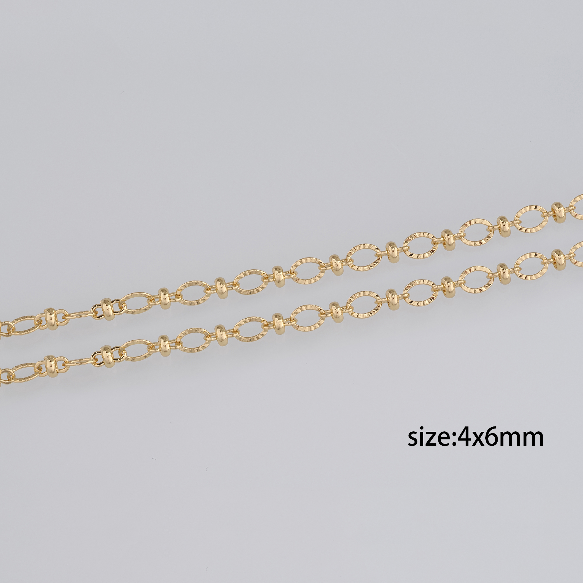 18K Gold Filled Oval Chain Necklace,Dainty Link Chain,Gold Oval Chain Necklace for DIY Jewelry Making Supply
