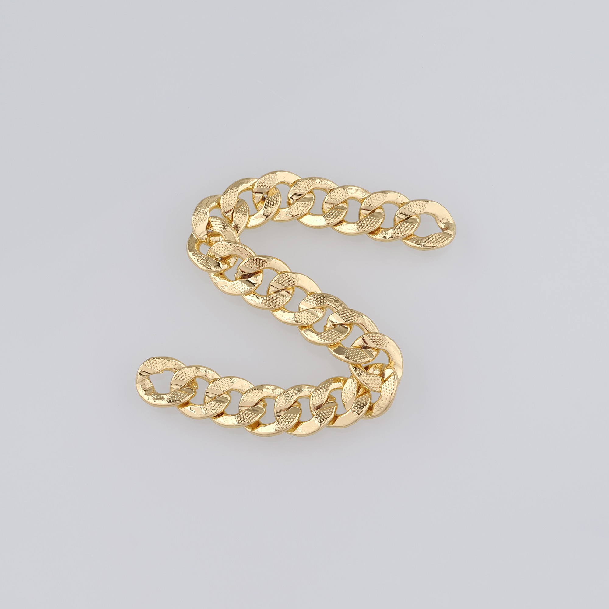 18K Gold Filled Cuban Chain,Dainty Chain,Curb Link Chain Necklace for Women DIY Jewelry Making Supply