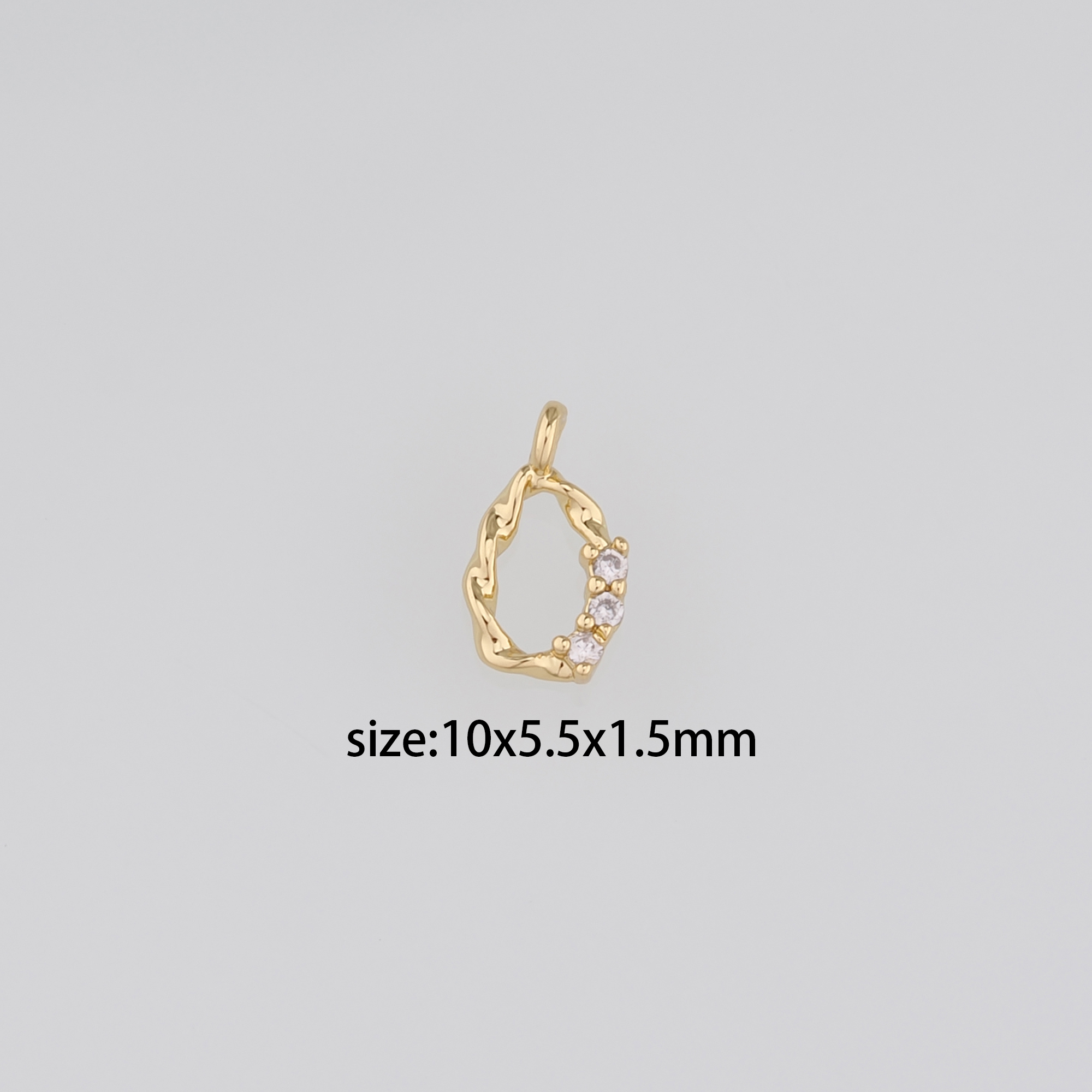 18K Gold Filled Teardrop Pendant,CZ Micro Pave Teardrop Charm Earrings Necklace for DIY Jewelry Making Supply