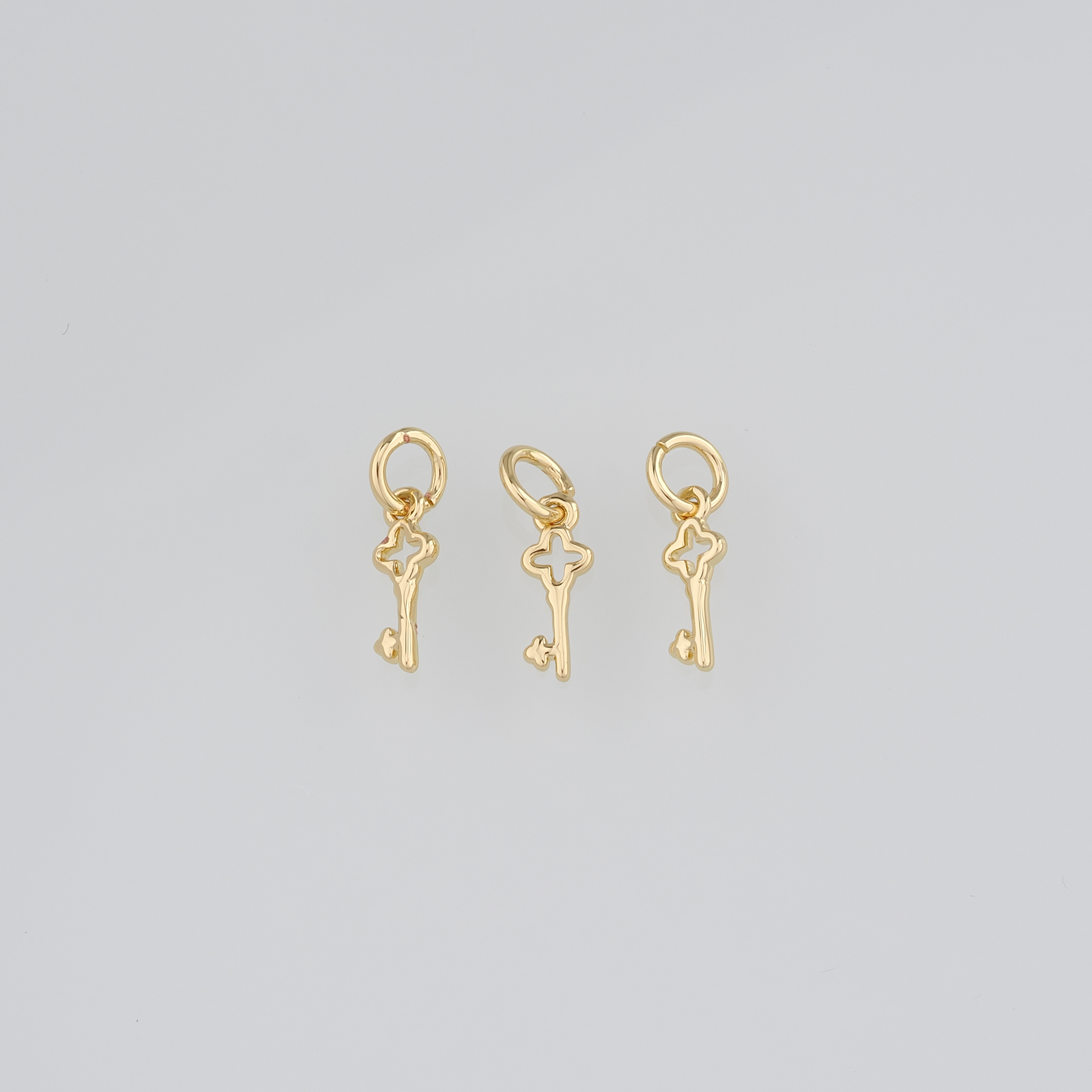 18K Gold Filled Key Pendant,Dainty Key Charm Earrings Necklace for DIY Jewelry Making Supply