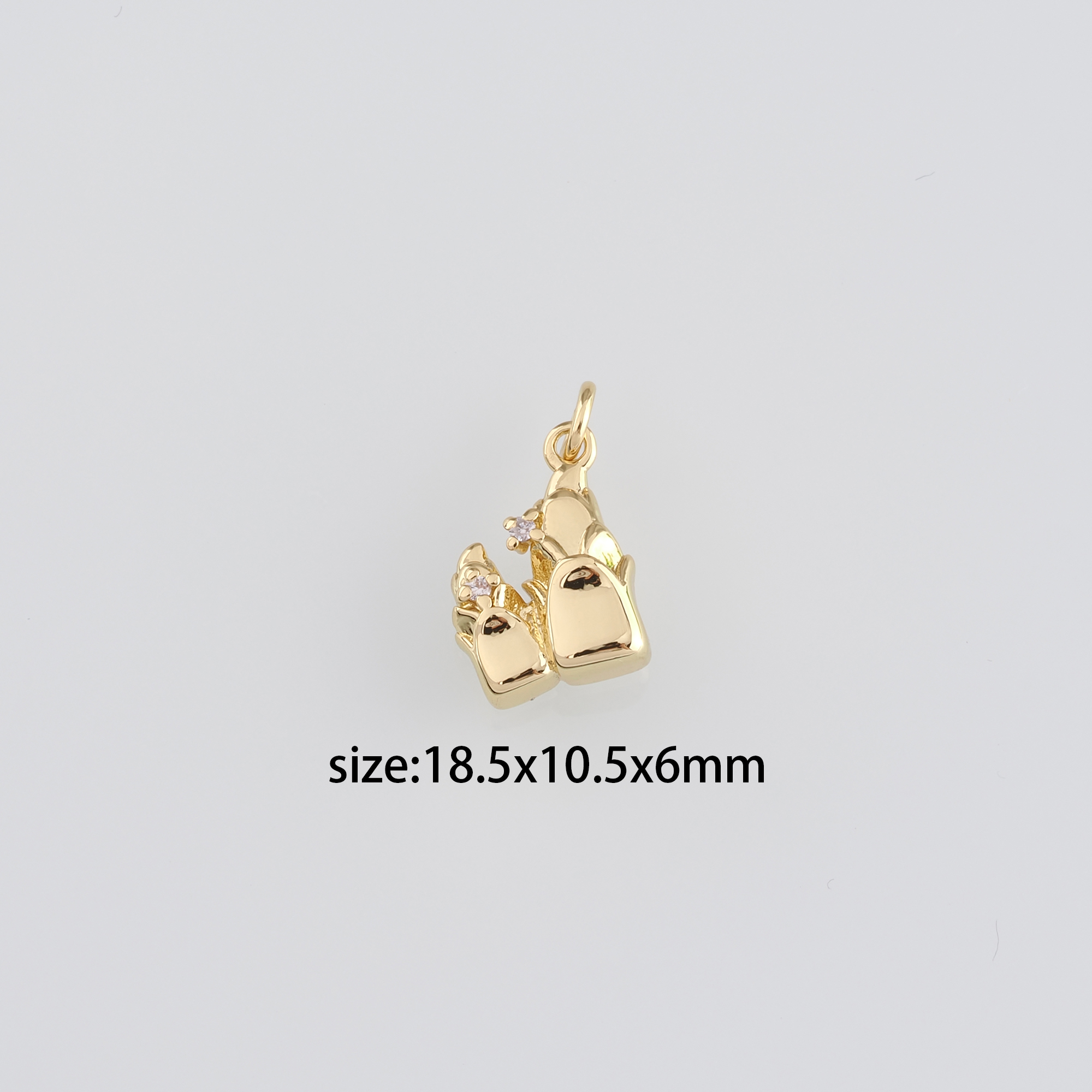 18K Gold Filled Bamboo Shoot Pendant,Dainty Bamboo Shoot Charm Earrings Necklace for DIY Jewelry Making Supply