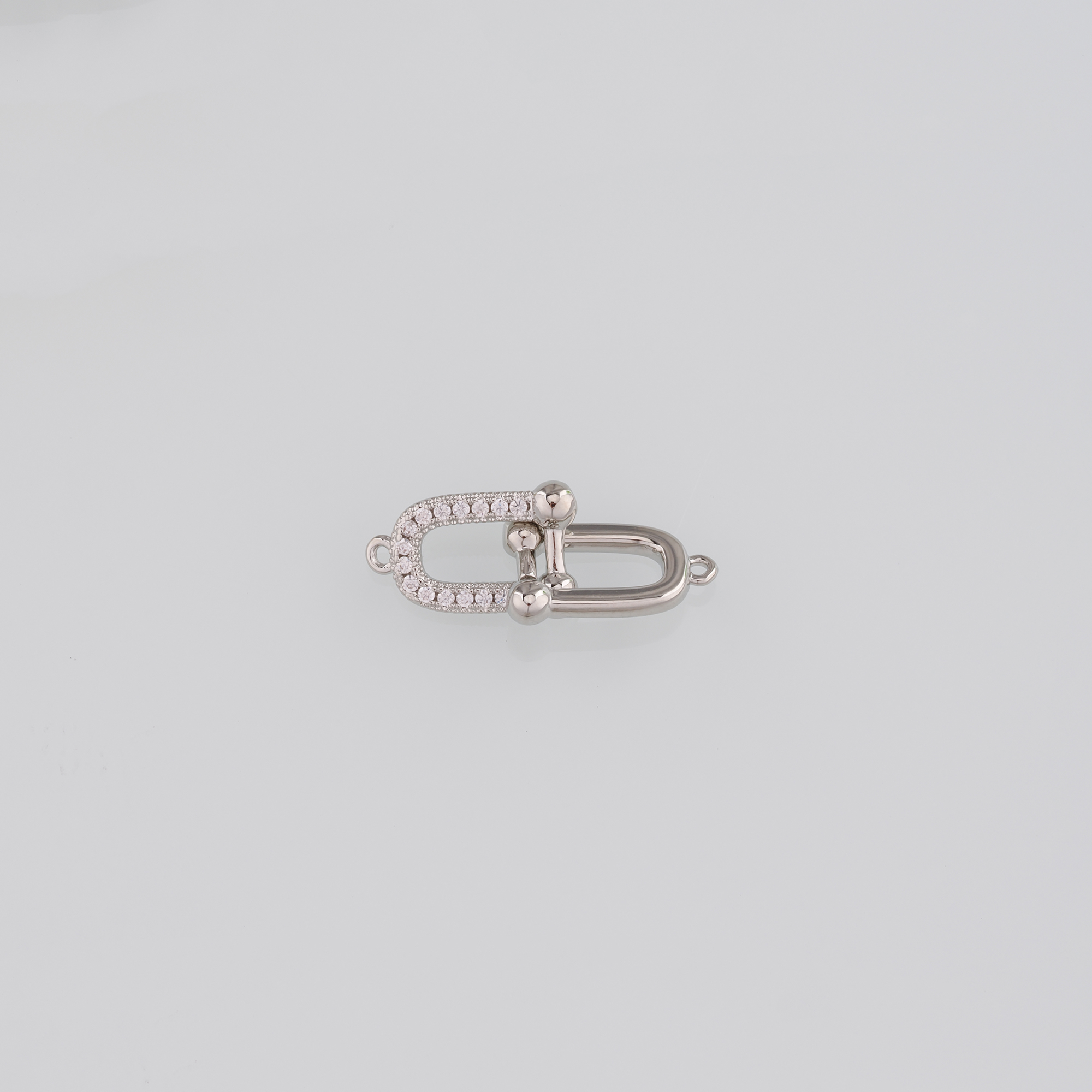 18K Gold Filled U-Shape Connector,Dainty Geometric Charm Necklace Bracelet for DIY Jewelry Making Supply