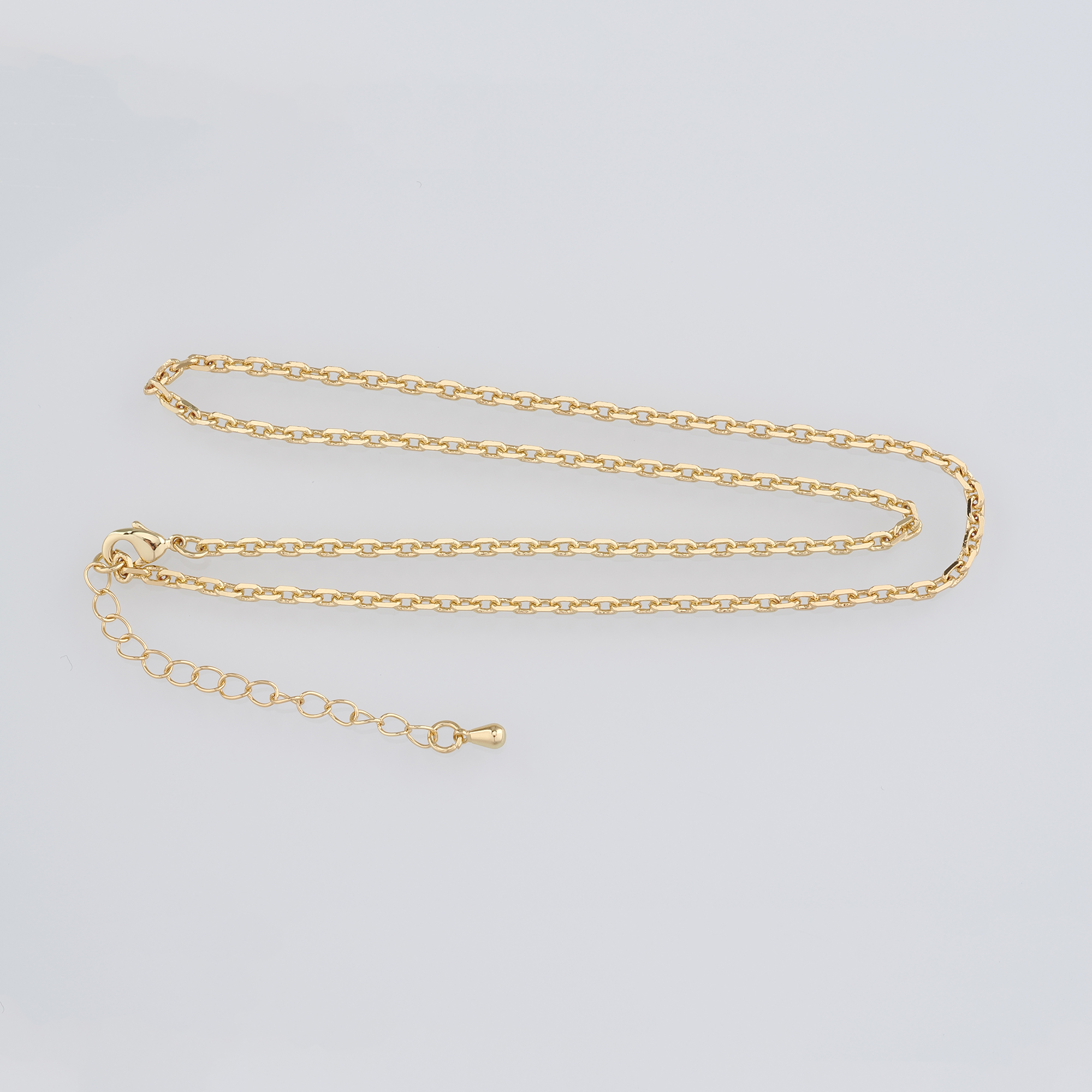 18K Gold Filled Oval Link Necklace,Dainty Thin Chain,Minimalist Necklace,Paper Clip Chain Necklace