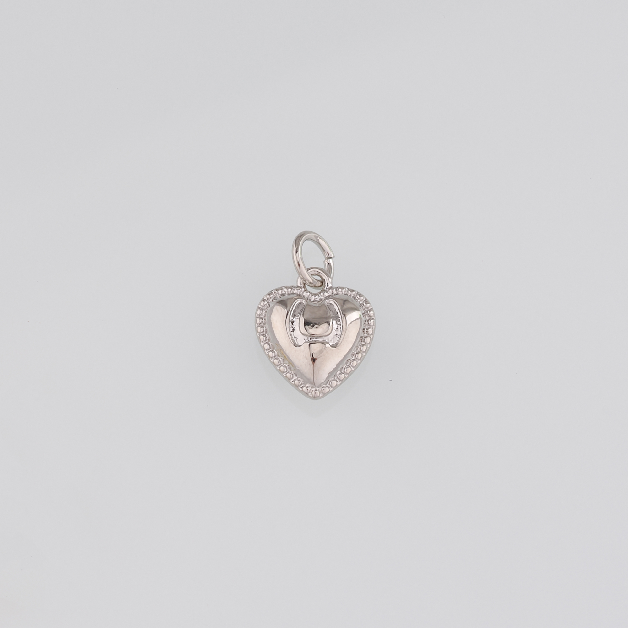 18K Gold Filled Heart Pendant,Dainty Heart Charm Earrings Necklace for DIY Jewelry Making Supply