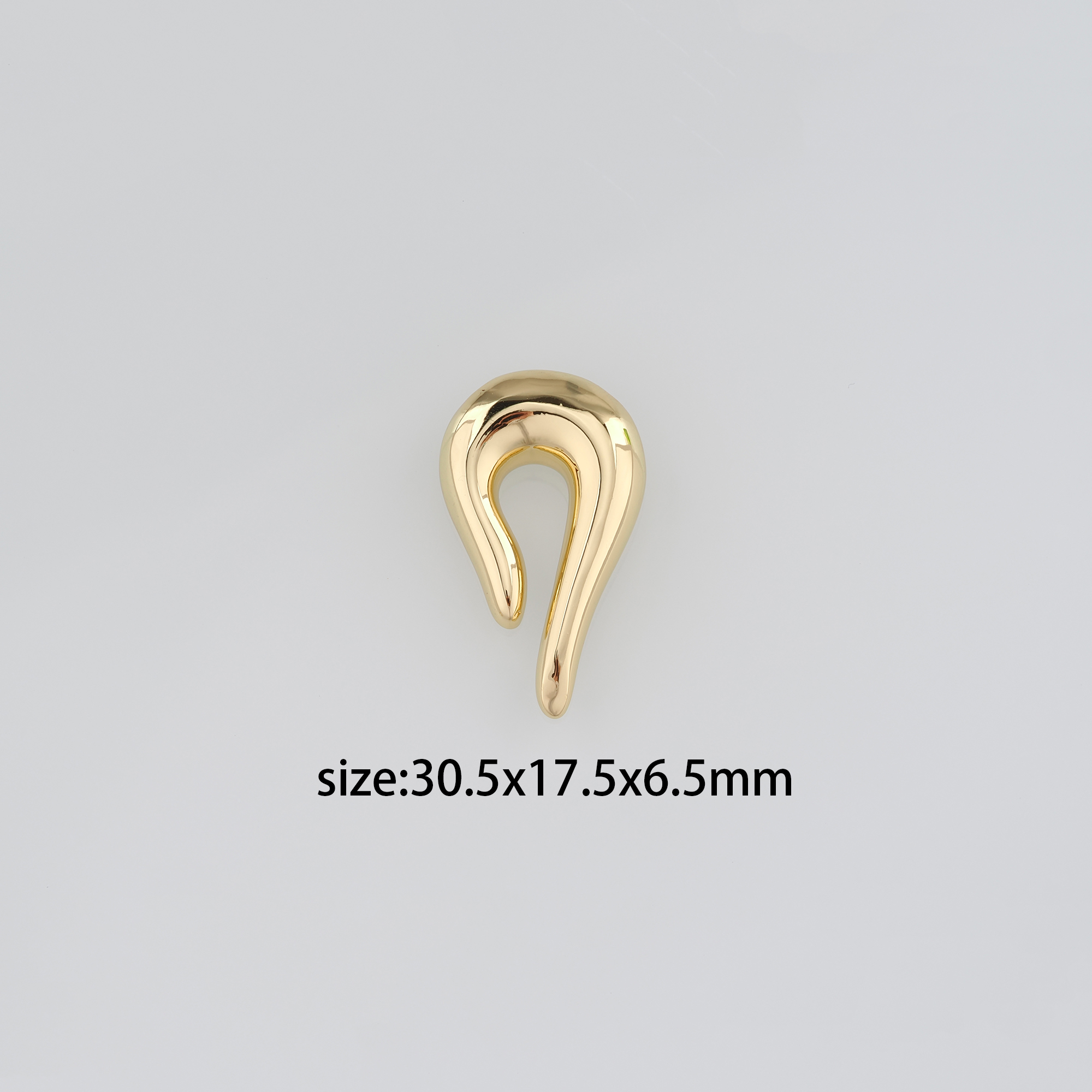 18K Gold Filled Horn Pendant,Dainty Horn Charm Earrings Necklace for DIY Jewelry Making Supply