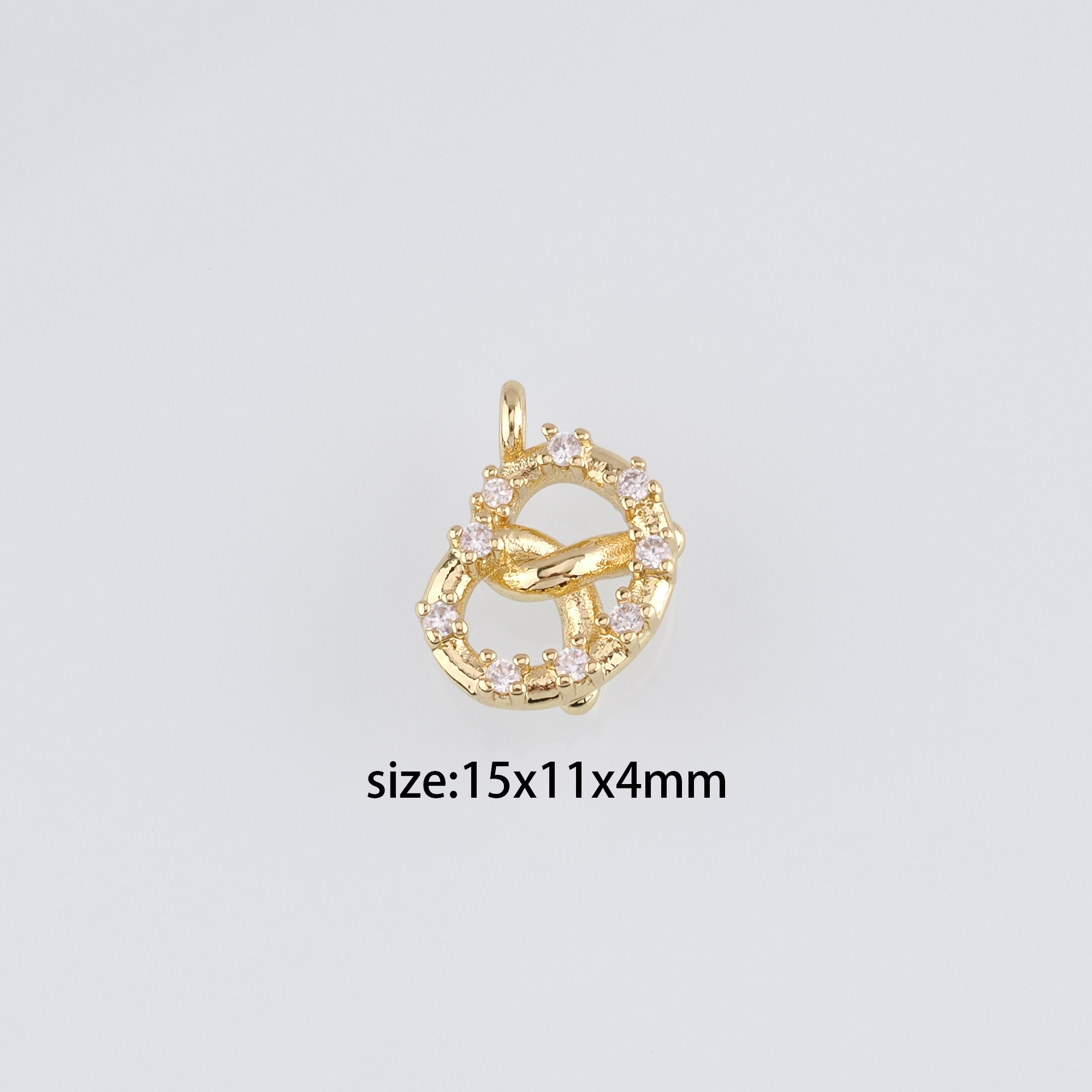 18K Gold Filled Heart Pendant,Dainty Heart Charm Earrings Necklace for DIY Jewelry Making Supply