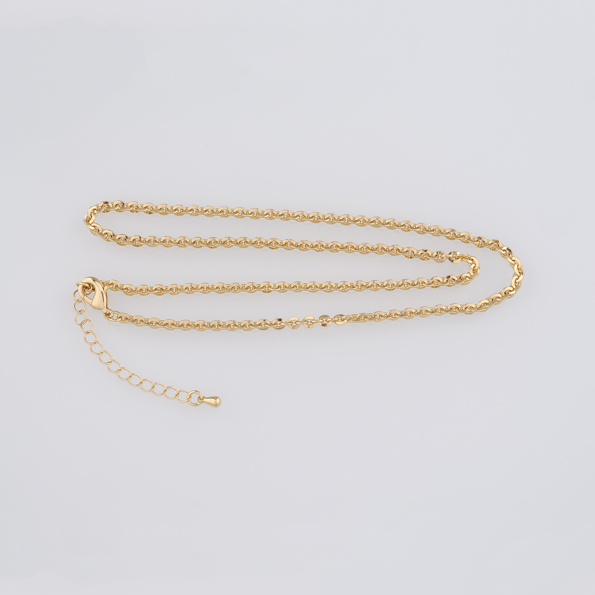 18K Gold Filled Oval Link Necklace,Dainty Thin Chain,Minimalist Necklace,Paper Clip Chain Necklace