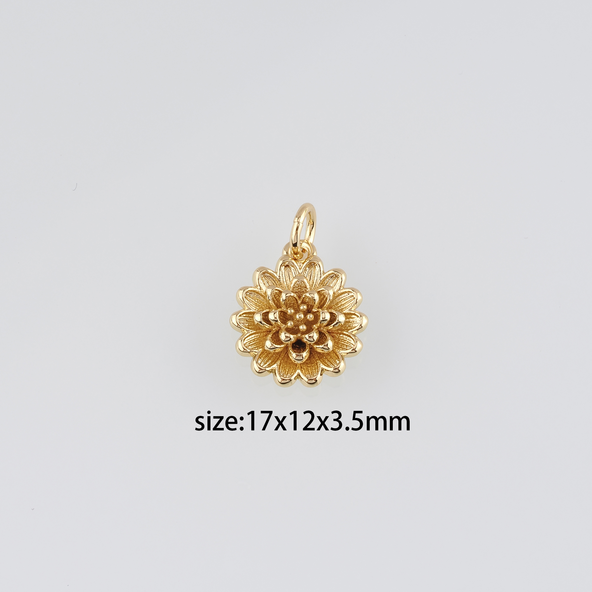 18K Gold Filled Daisy Pendant,Dainty Flower Charm Earrings Necklace for DIY Jewelry Making Supply