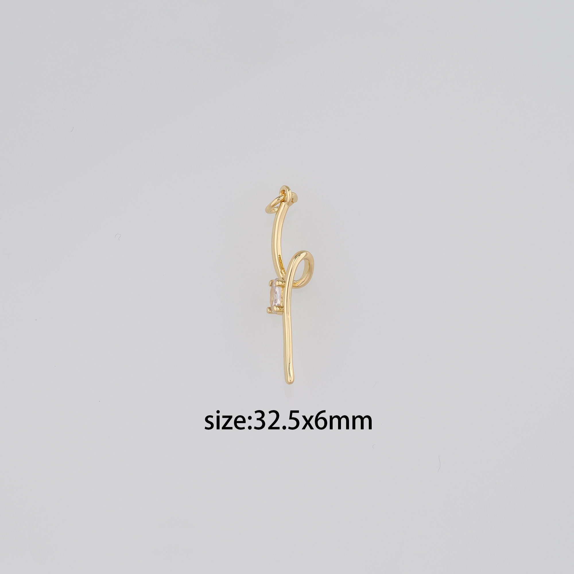 18K Gold Filled Geometric Pendant,CZ Micro Pave Geometric Charm Earrings Necklace for DIY Jewelry Making Supply