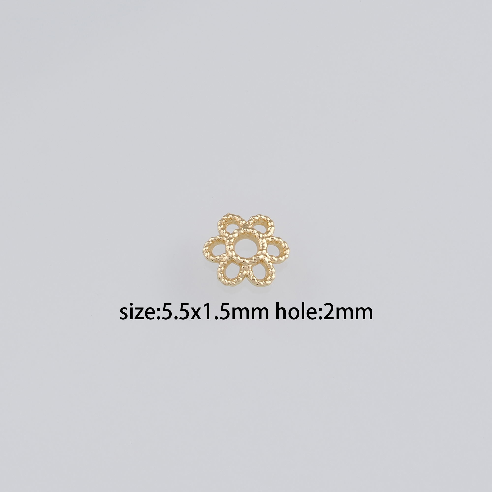 20pcs 18K Gold Filled Bead Caps,Flower Bead Caps for Bracelet Jewelry Necklace Making Supply