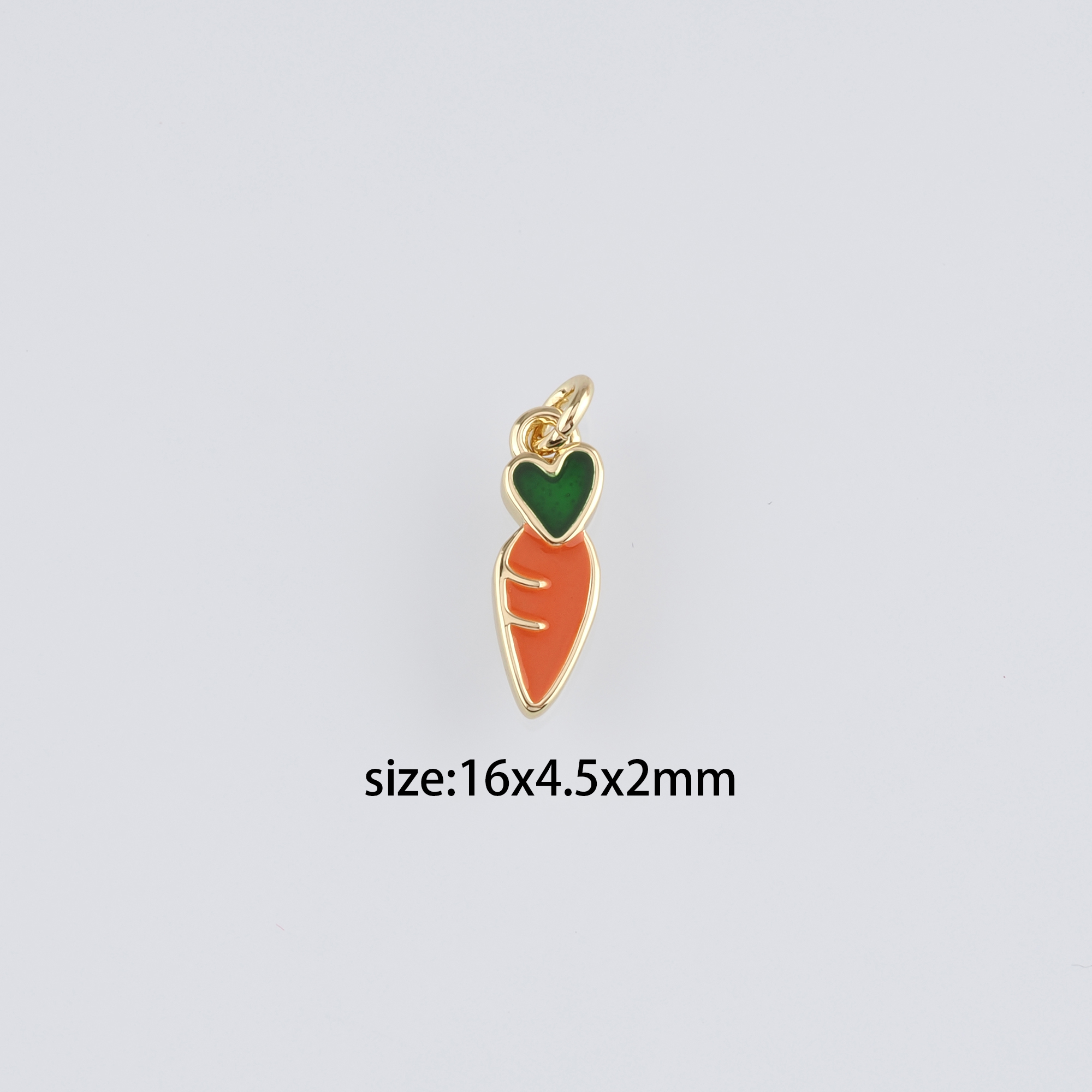 18K Gold Filled Radish Pendant,Enamel Radish Charm Earrings Necklace for DIY Jewelry Making Supply