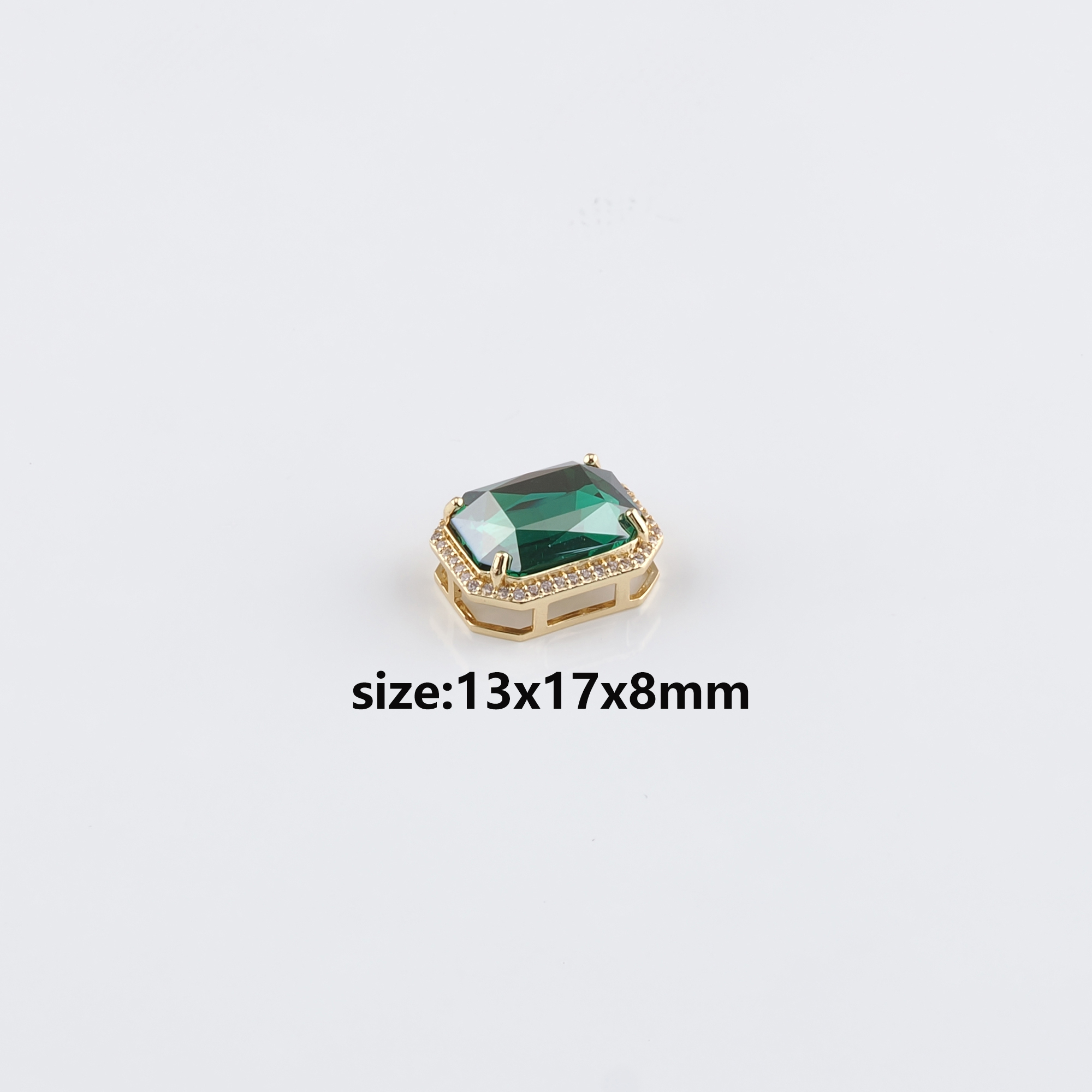 18K Gold Filled Rectangle Spacer Beads,Crystal Rectangle Bead for Bracelet Jewelry Necklace Making Supply