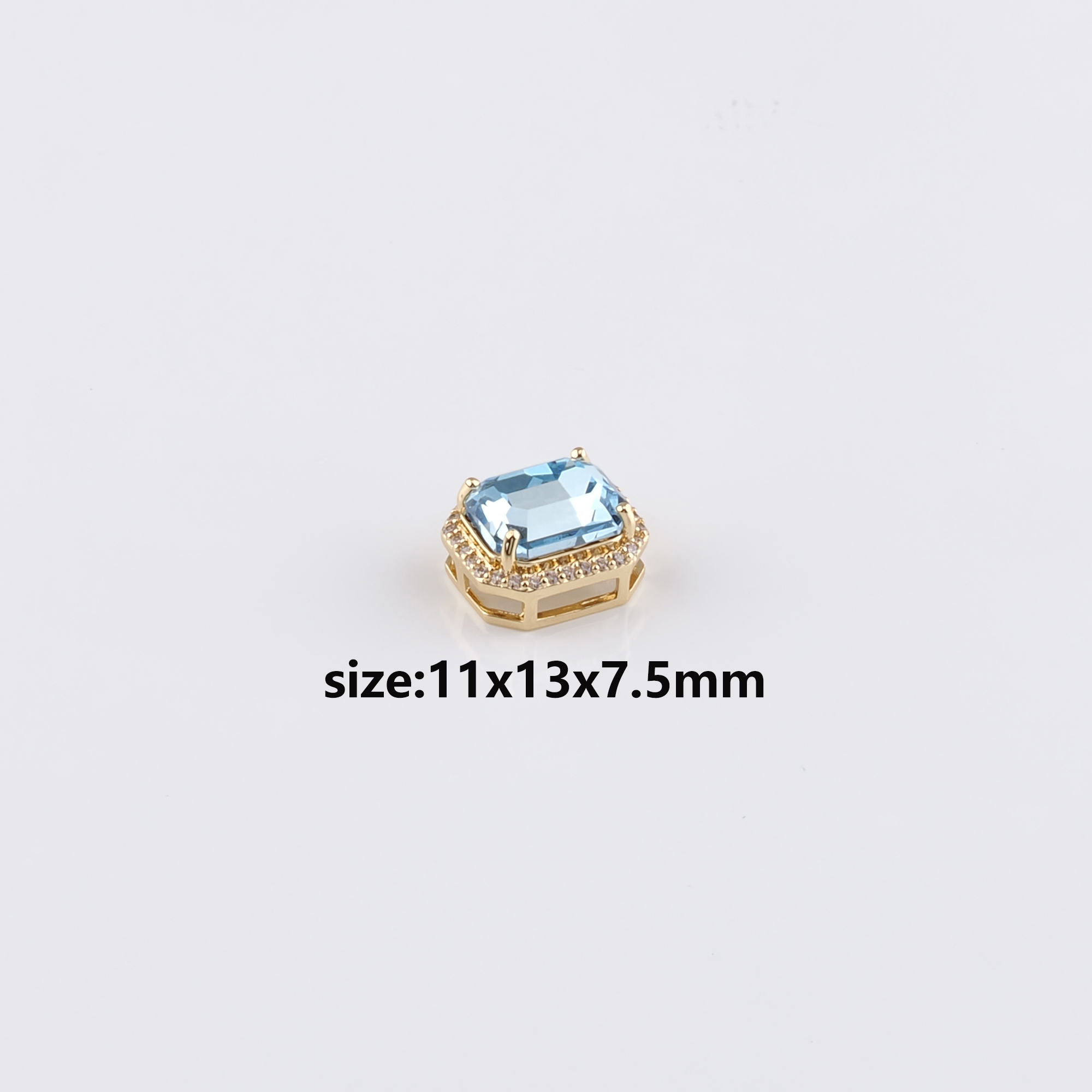 18K Gold Filled Rectangle Spacer Beads,Crystal Rectangle Bead for Bracelet Jewelry Necklace Making Supply