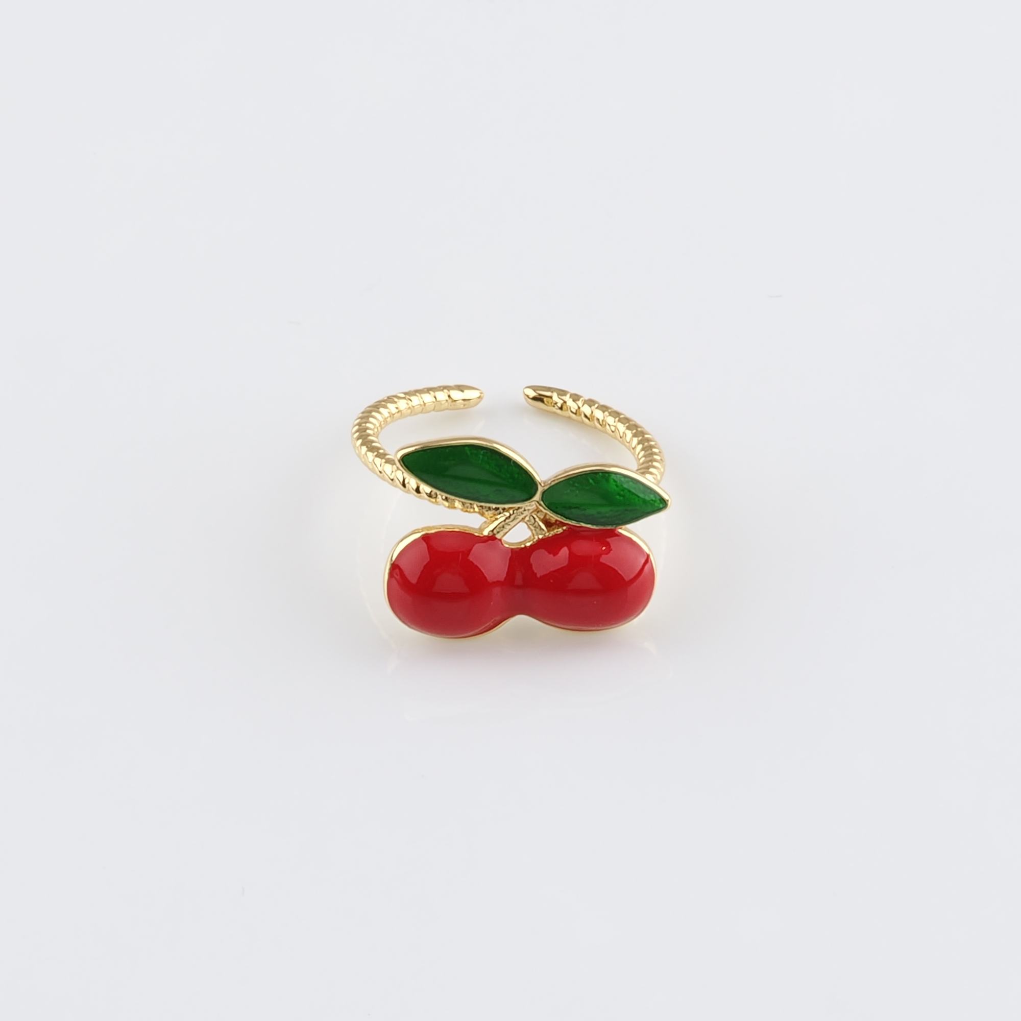18K Gold Filled Cherry Ring,Fruit Rings,Dainty Ring,Adjustable Ring,Minimalist Ring