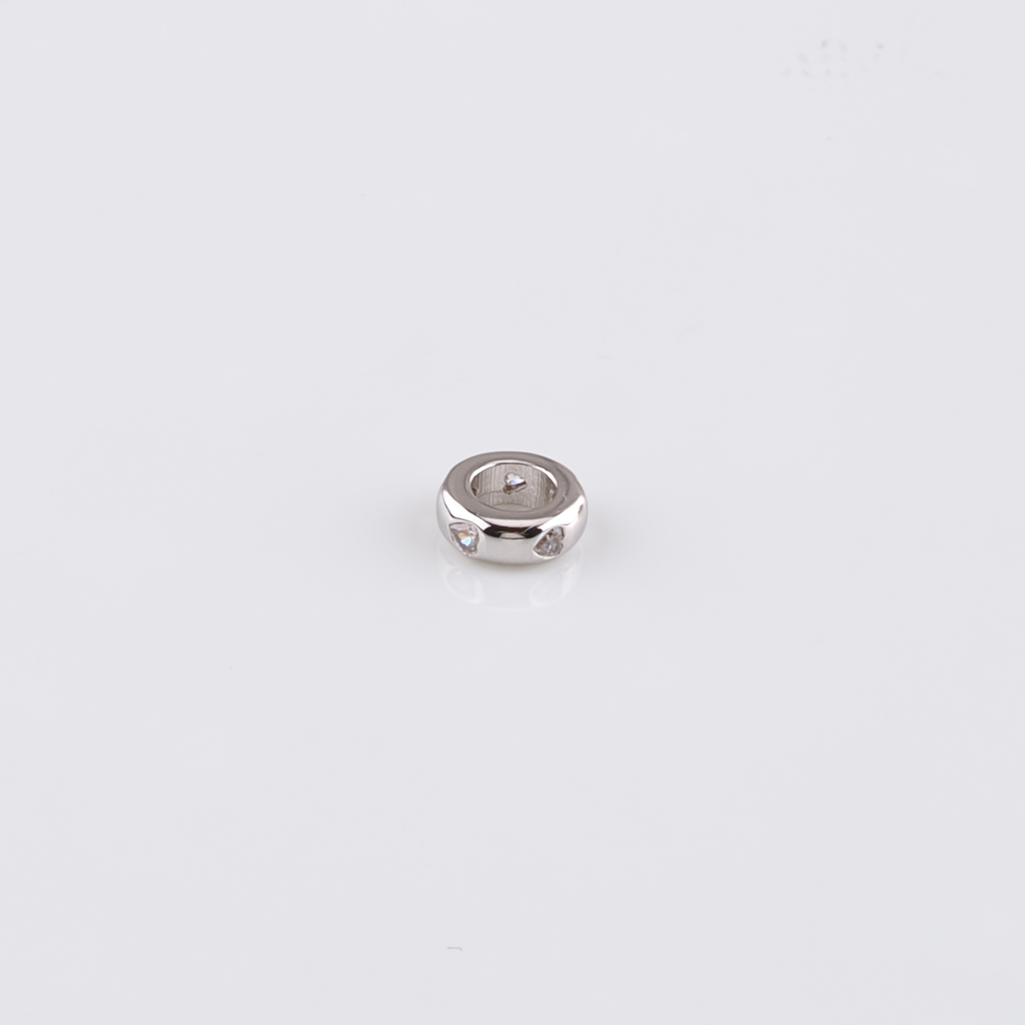 18K Gold Filled Heart Spacer Beads,Heart Bead for Bracelet Jewelry Necklace Making Supply