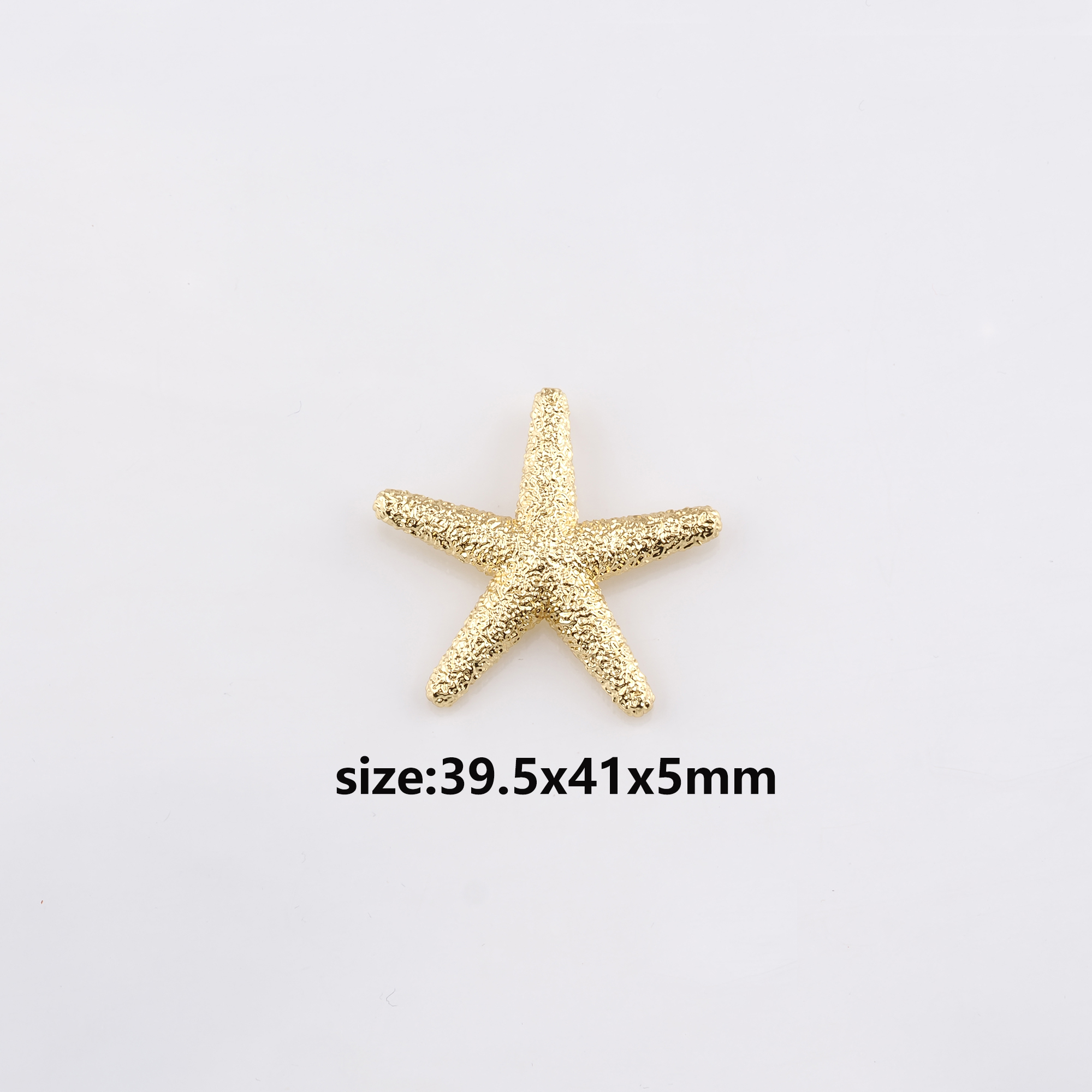 18K Gold Filled Starfish Pendant,Dainty Starfish Charm Earrings Necklace for DIY Jewelry Making Supply