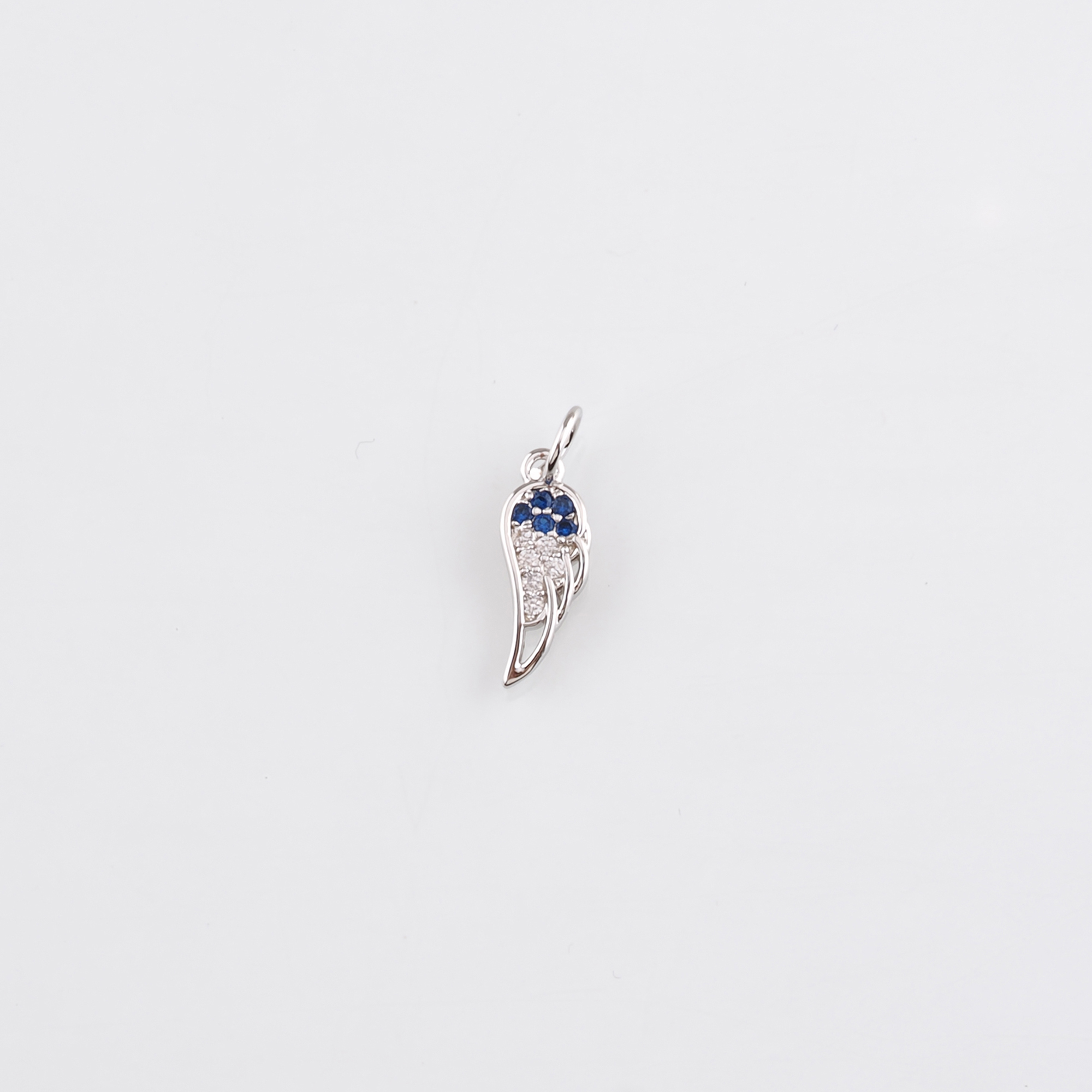 18K Gold Filled Wing Pendant,CZ Micro Pave Wings Earrings Necklace for DIY Jewelry Making Supply