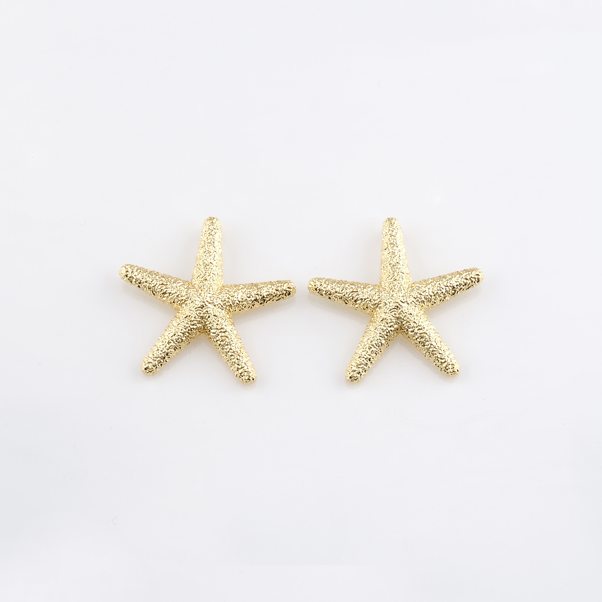 18K Gold Filled Starfish Pendant,Dainty Starfish Charm Earrings Necklace for DIY Jewelry Making Supply