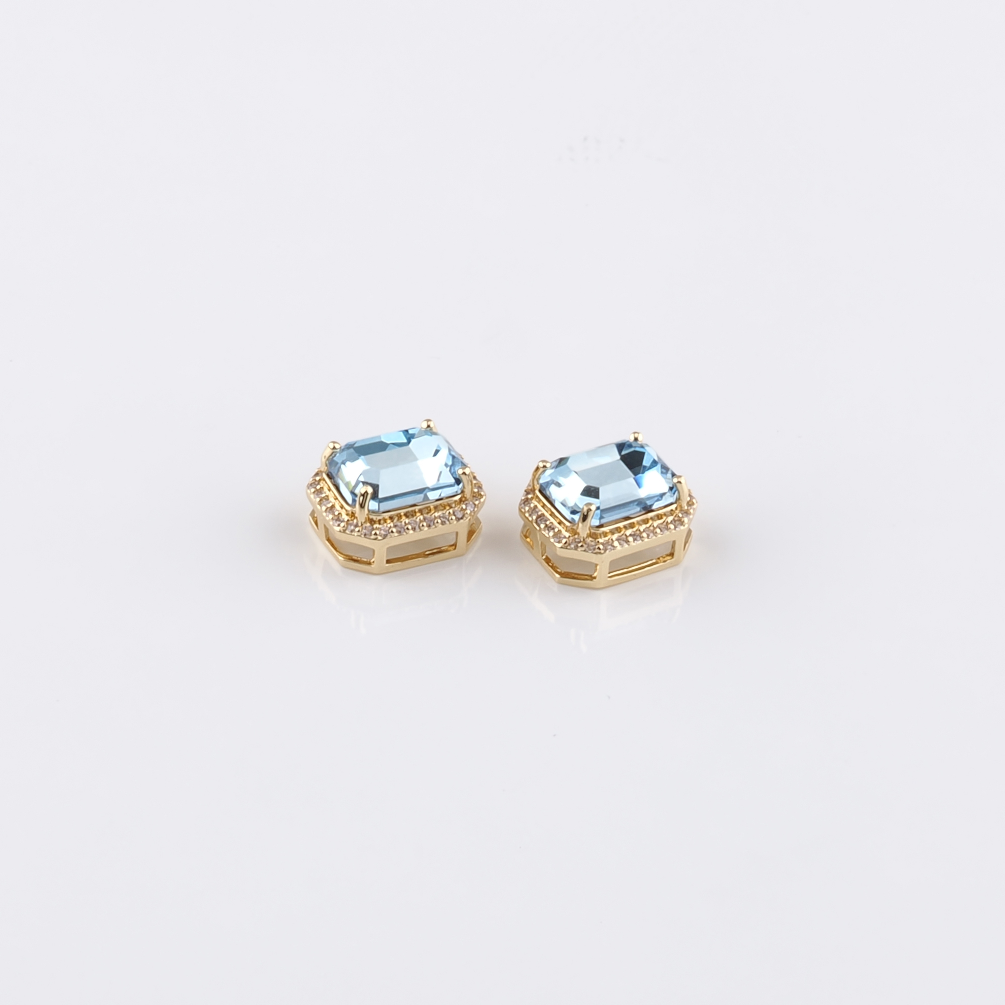 18K Gold Filled Rectangle Spacer Beads,Crystal Rectangle Bead for Bracelet Jewelry Necklace Making Supply