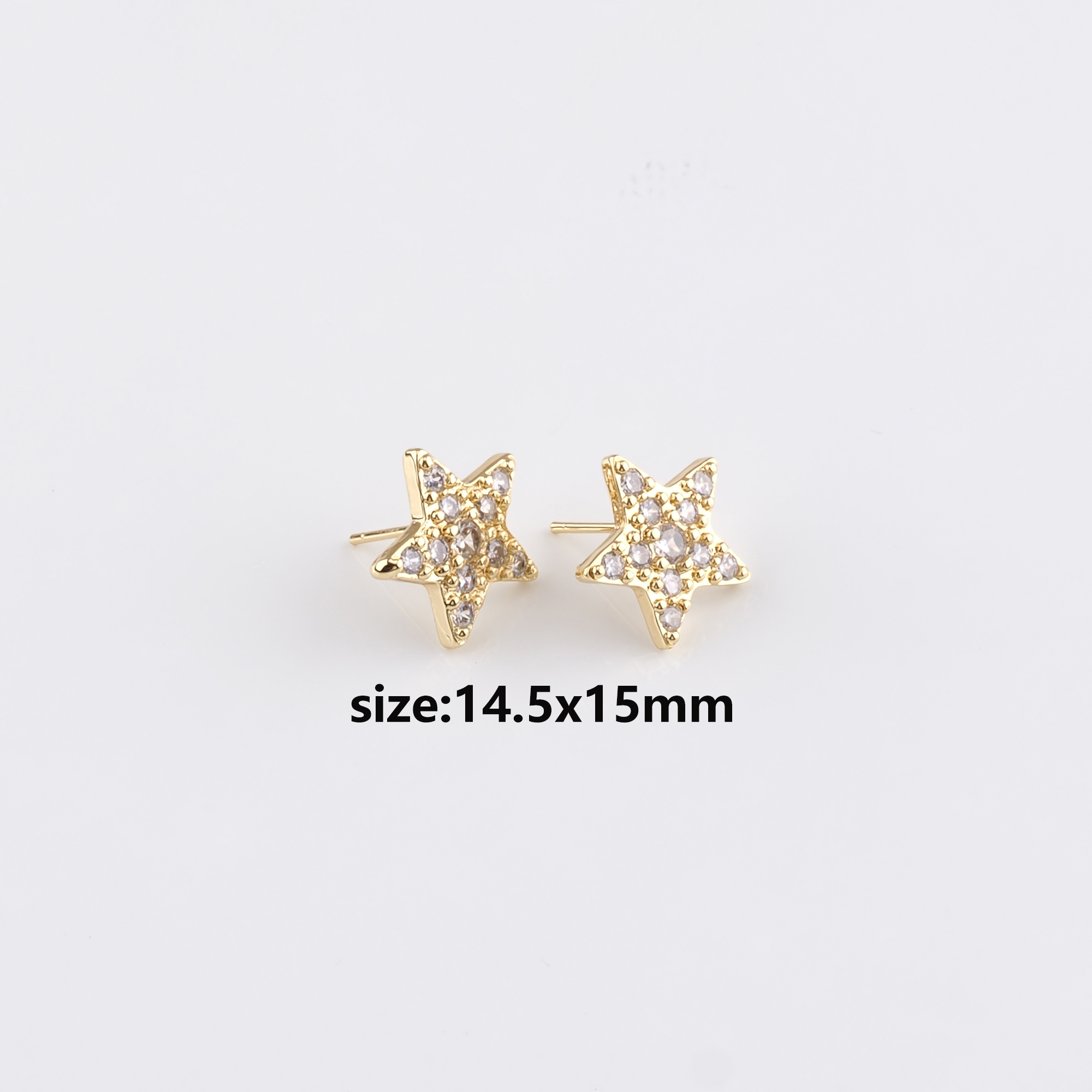 18K Gold Filled Star Stud Earrings,CZ Micro Pave Star Earrings,Celestial Earrings,Minimalist Earring,Gift for Wife