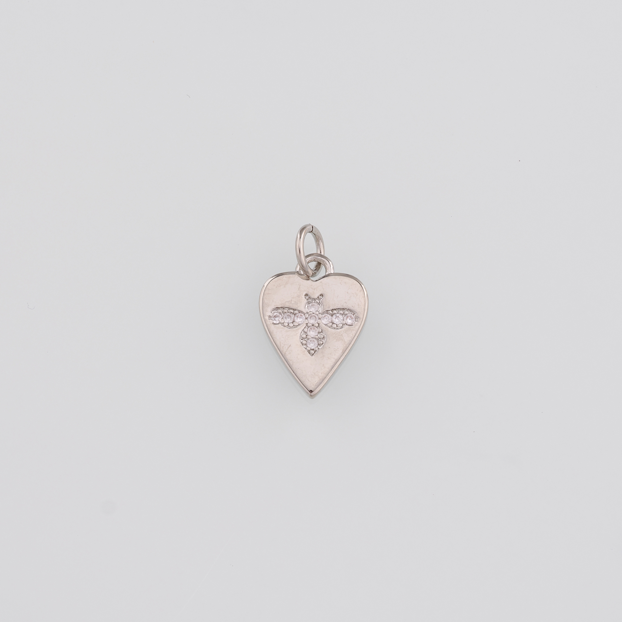 18K Gold Filled Bee Pendant,CZ Micro Pave Bee Charm Earrings Necklace for DIY Jewelry Making Supply