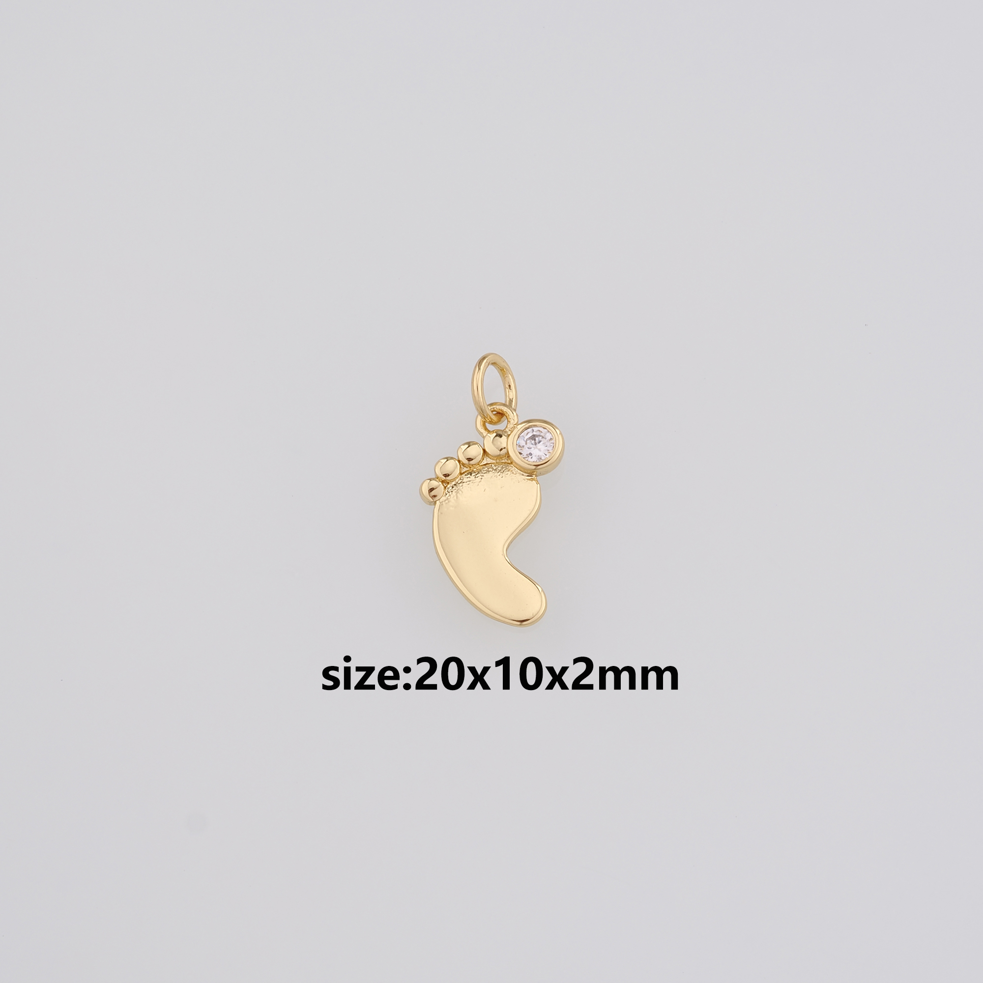 18K Gold Filled Baby Foot Pendant,Dainty Foot Charm Earrings Necklace for DIY Jewelry Making Supply