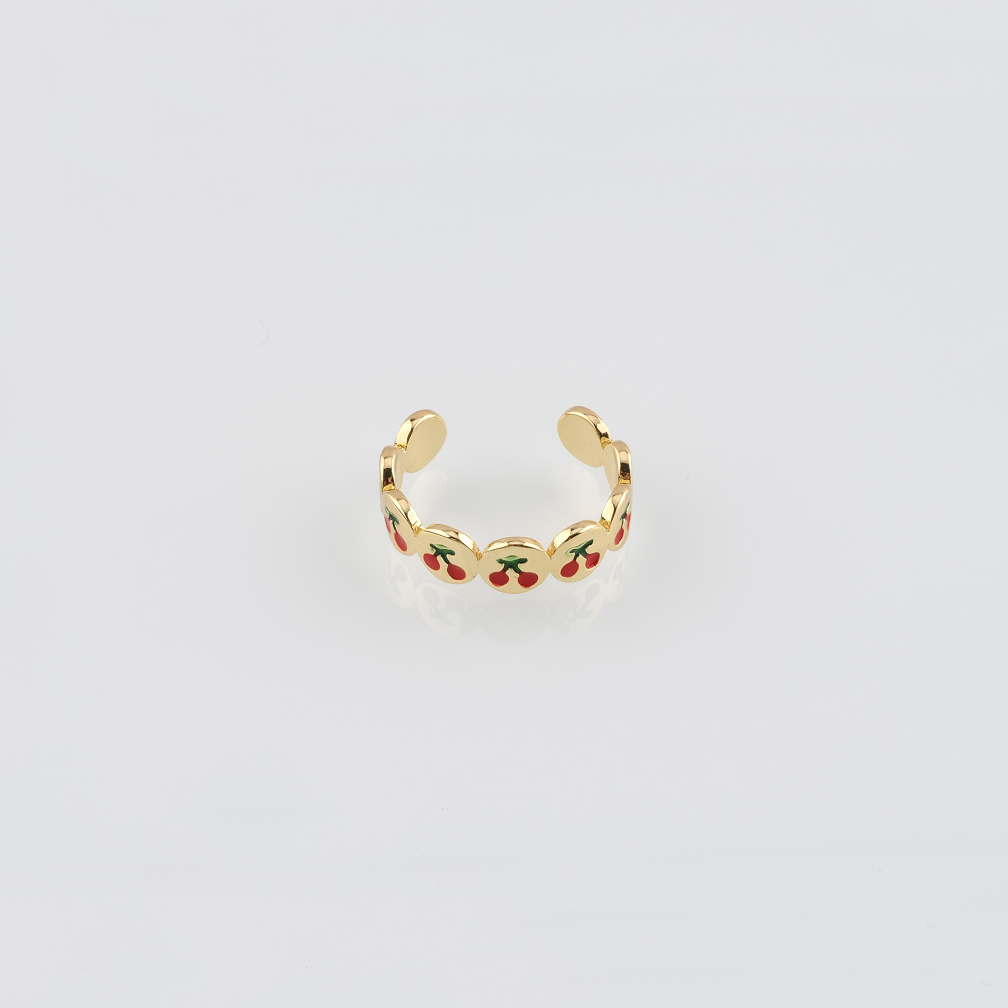 18K Gold Filled Cherry Ring,Fruit Rings,Dainty Ring,Adjustable Ring,Minimalist Ring