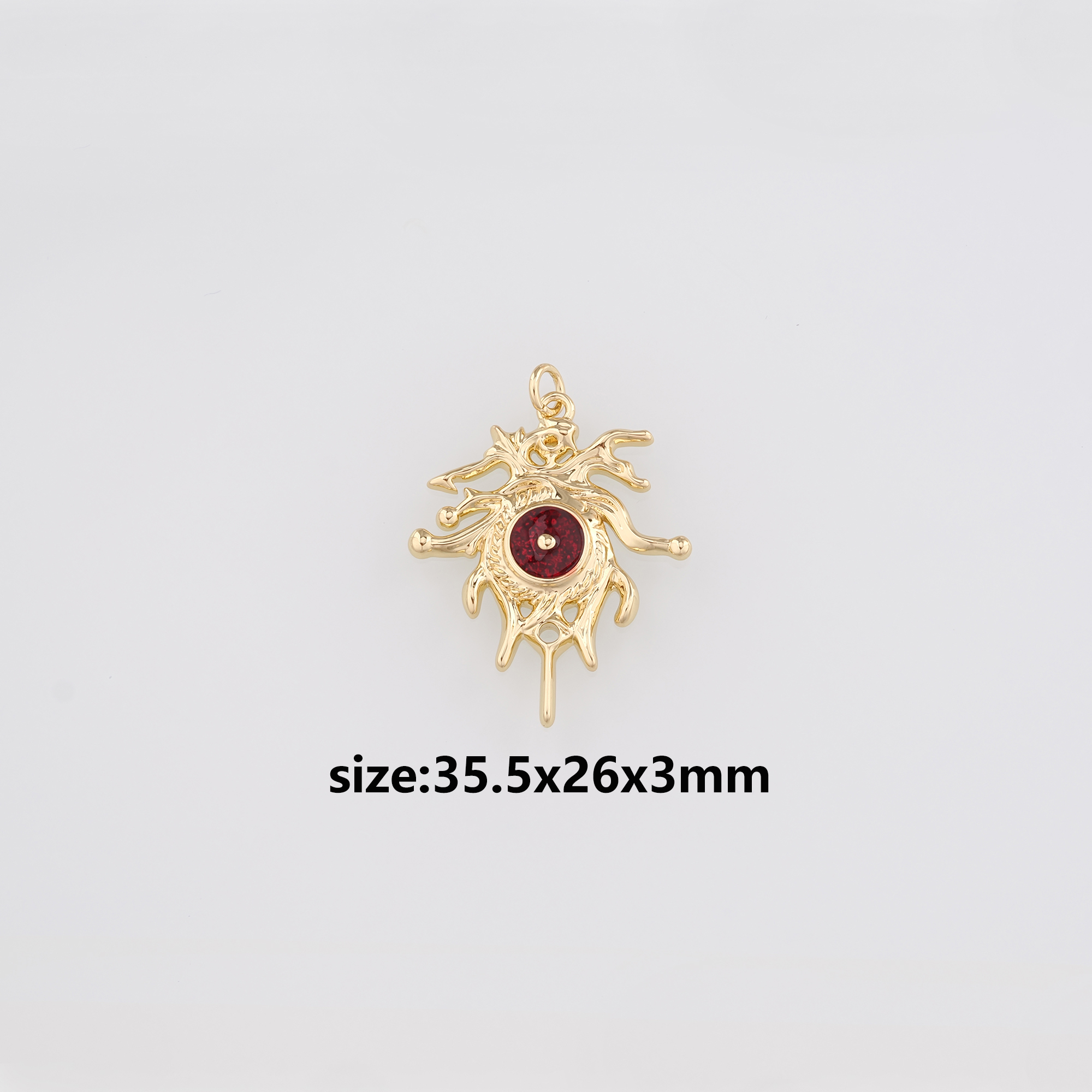 18K Gold Filled Evil Eye Pendant,Enamel Evil Eye Charm Earrings Necklace for DIY Jewelry Making Supply