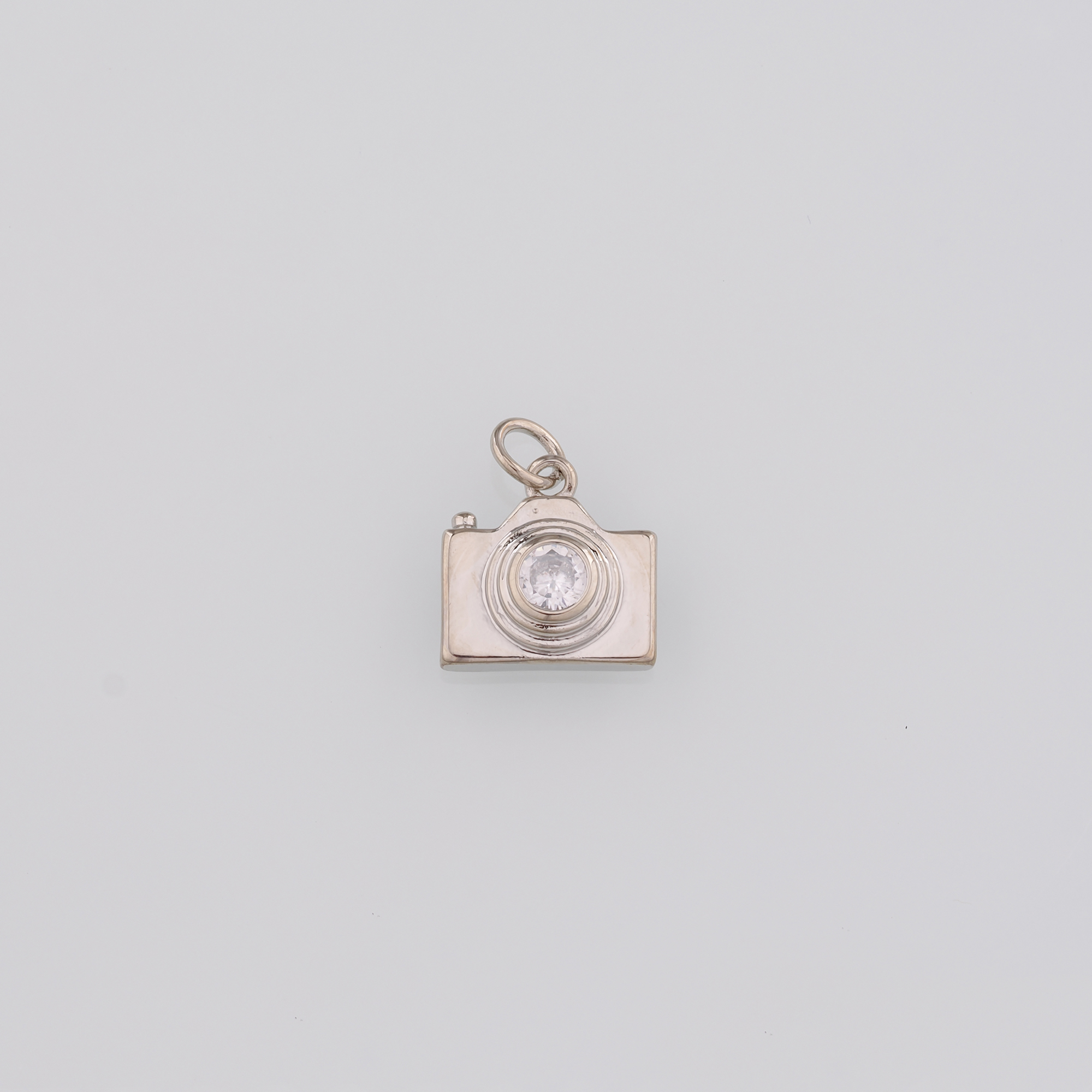 18K Gold Filled Camera Pendant,CZ Micro Pave Camera Charm Earrings Necklace for DIY Jewelry Making Supply