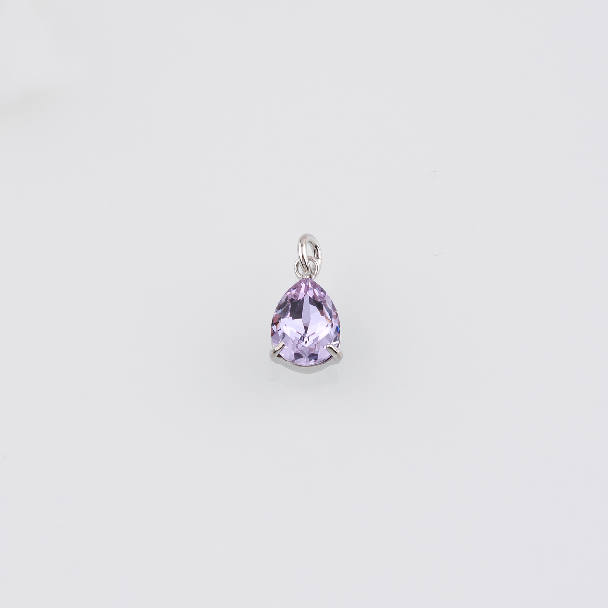 18K Gold Filled Teardrop Pendant,Crystal Water Drop Charm Earrings Necklace for DIY Jewelry Making Supply