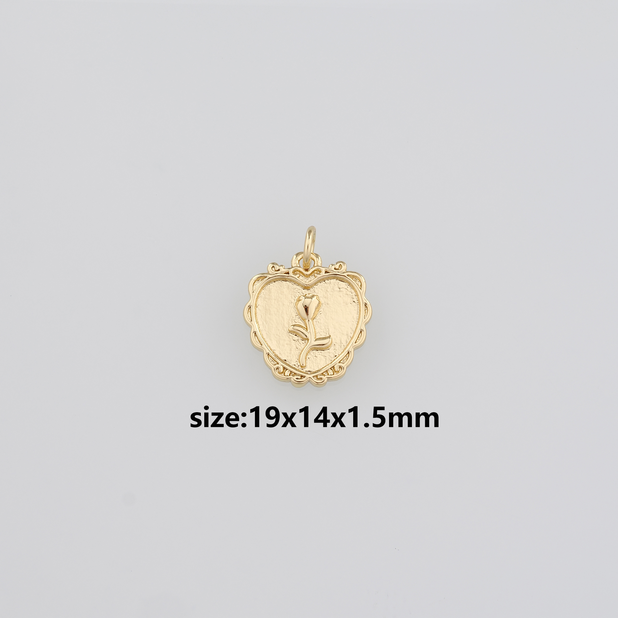 18K Gold Filled Tulip Pendant,Flower Charm,Dainty Tulip Earrings Necklace for DIY Jewelry Making Supply