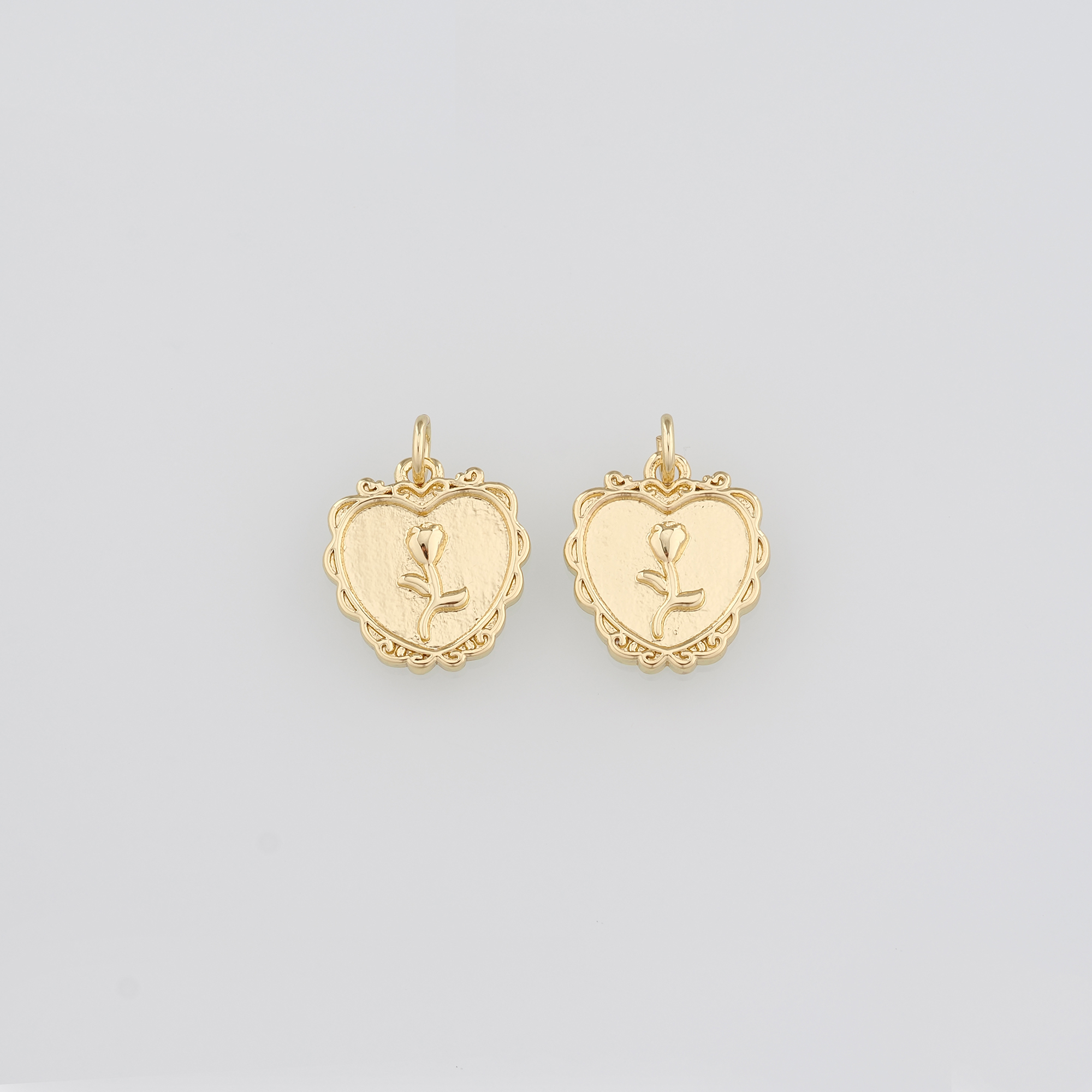 18K Gold Filled Tulip Pendant,Flower Charm,Dainty Tulip Earrings Necklace for DIY Jewelry Making Supply