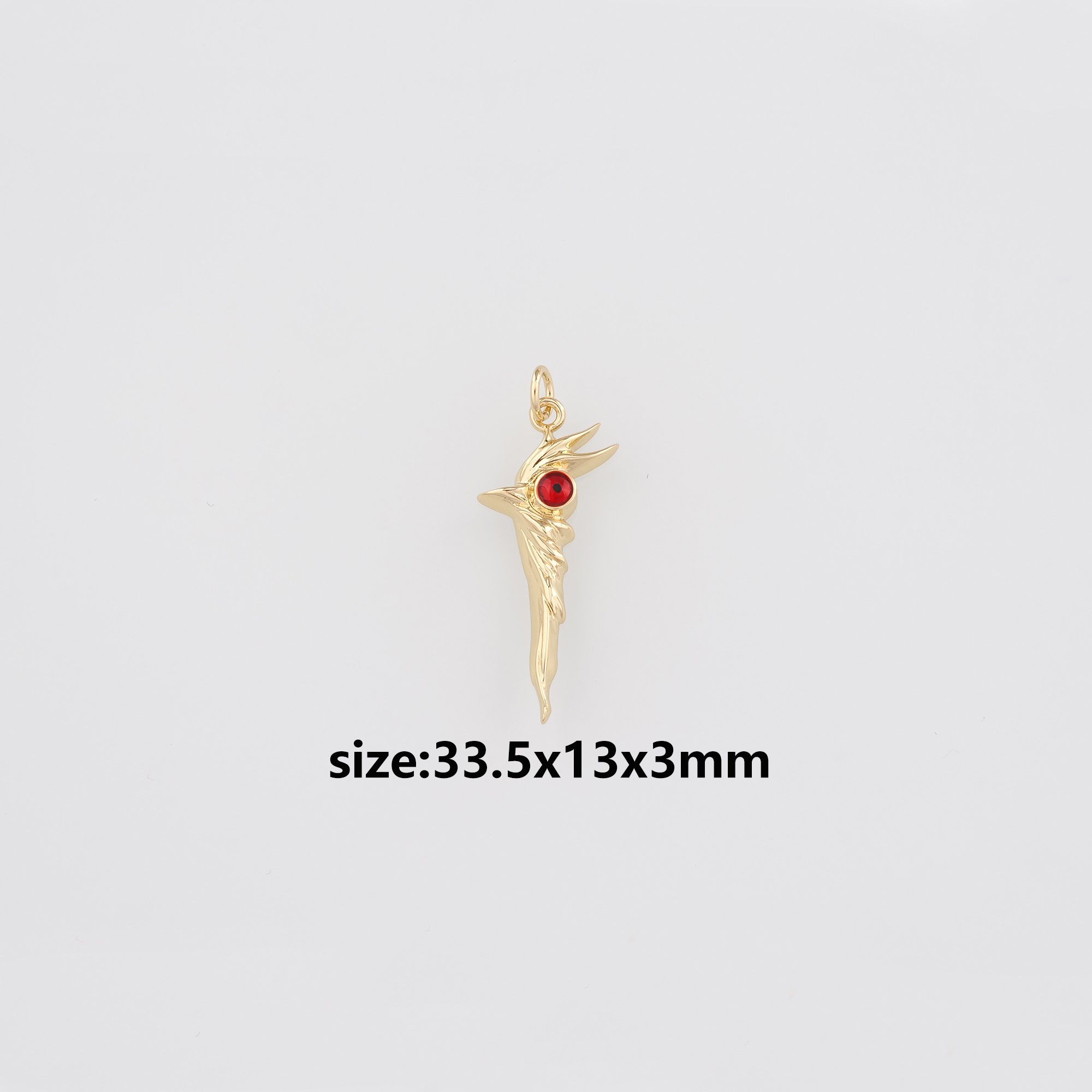 18K Gold Filled Walking Stick Pendant,Enamel Cane Charm Earrings Necklace for DIY Jewelry Making Supply