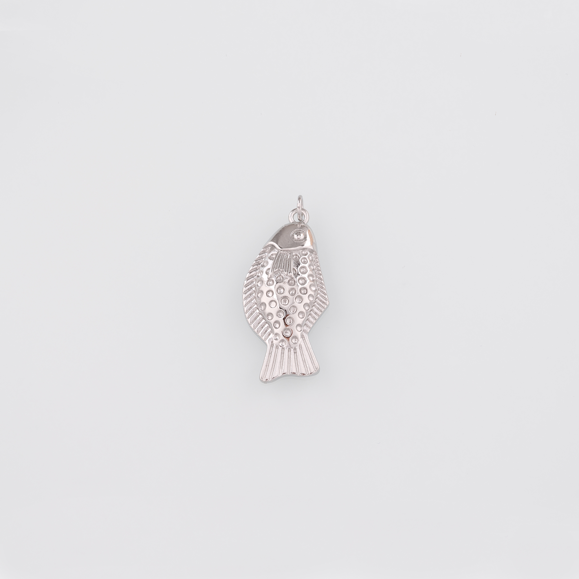 18K Gold Filled Fish Pendant,Fish Charm Earrings Necklace for DIY Jewelry Making Supply