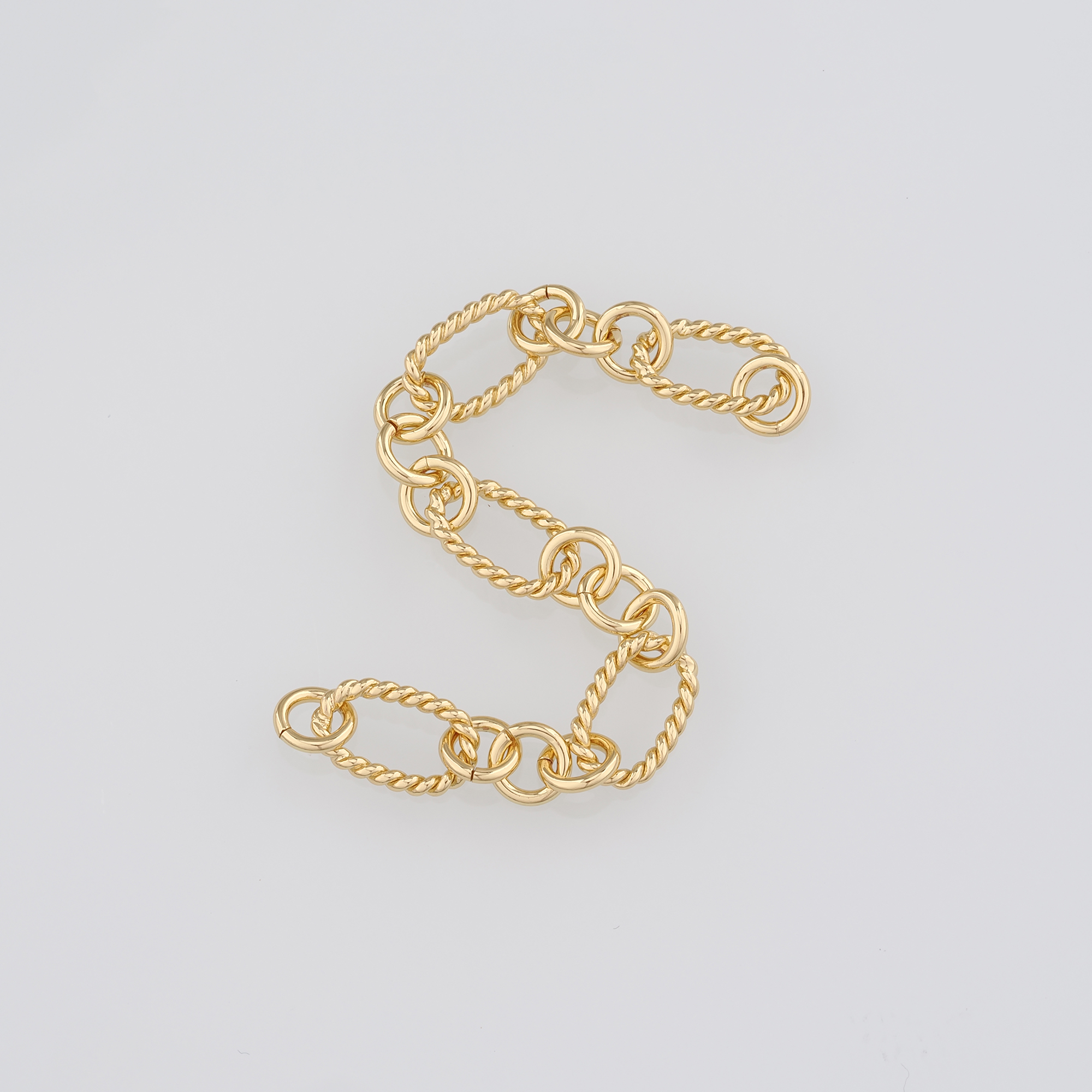 18K Gold Filled Paper Clip Chain Necklace,Dainty Link Chain,Gold Oval Chain Necklace for DIY Jewelry Making Supply