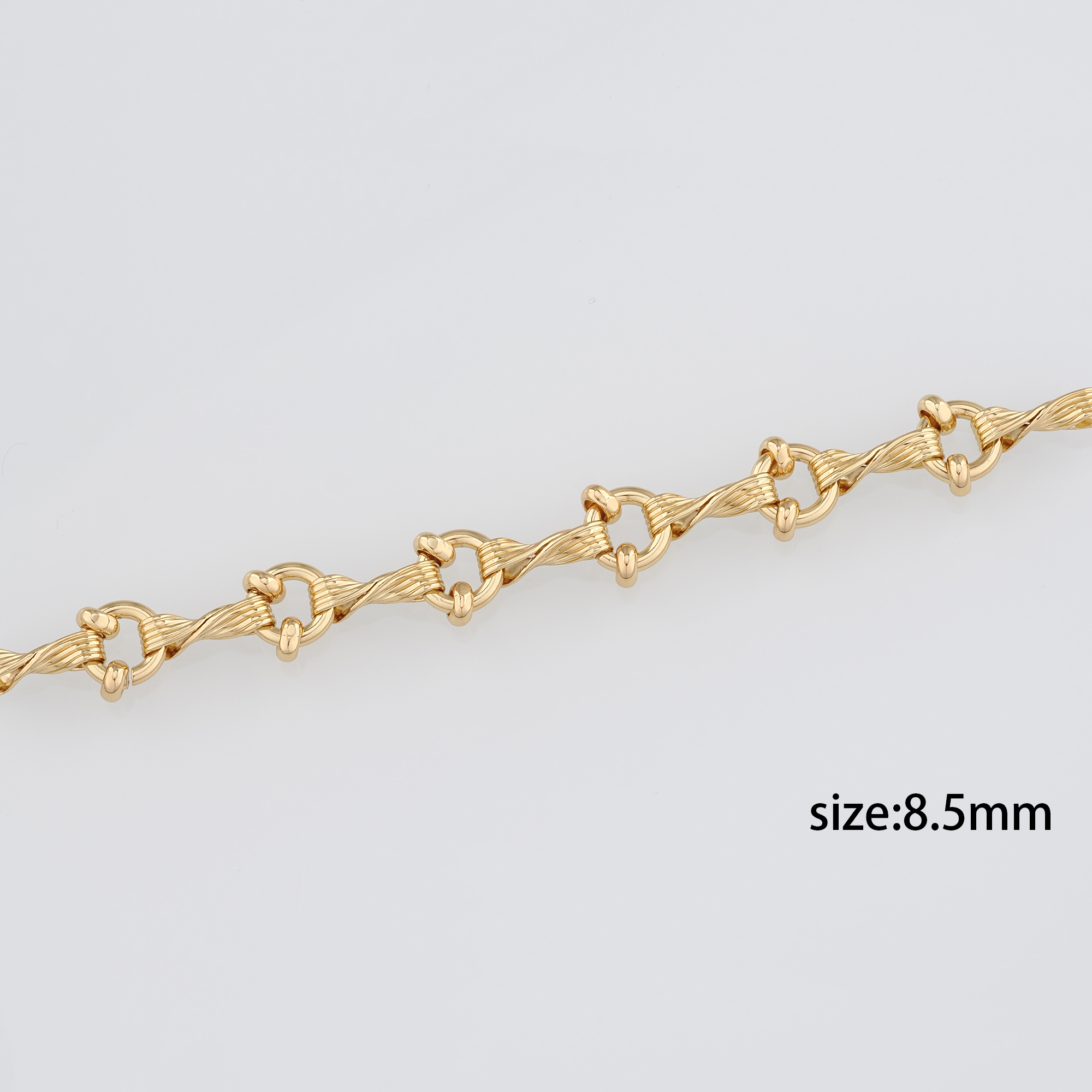 18K Gold Filled Round Chain Necklace,Minimalist Link Chain,Gold Twist Chain Necklace for Women DIY Jewelry Making Supply