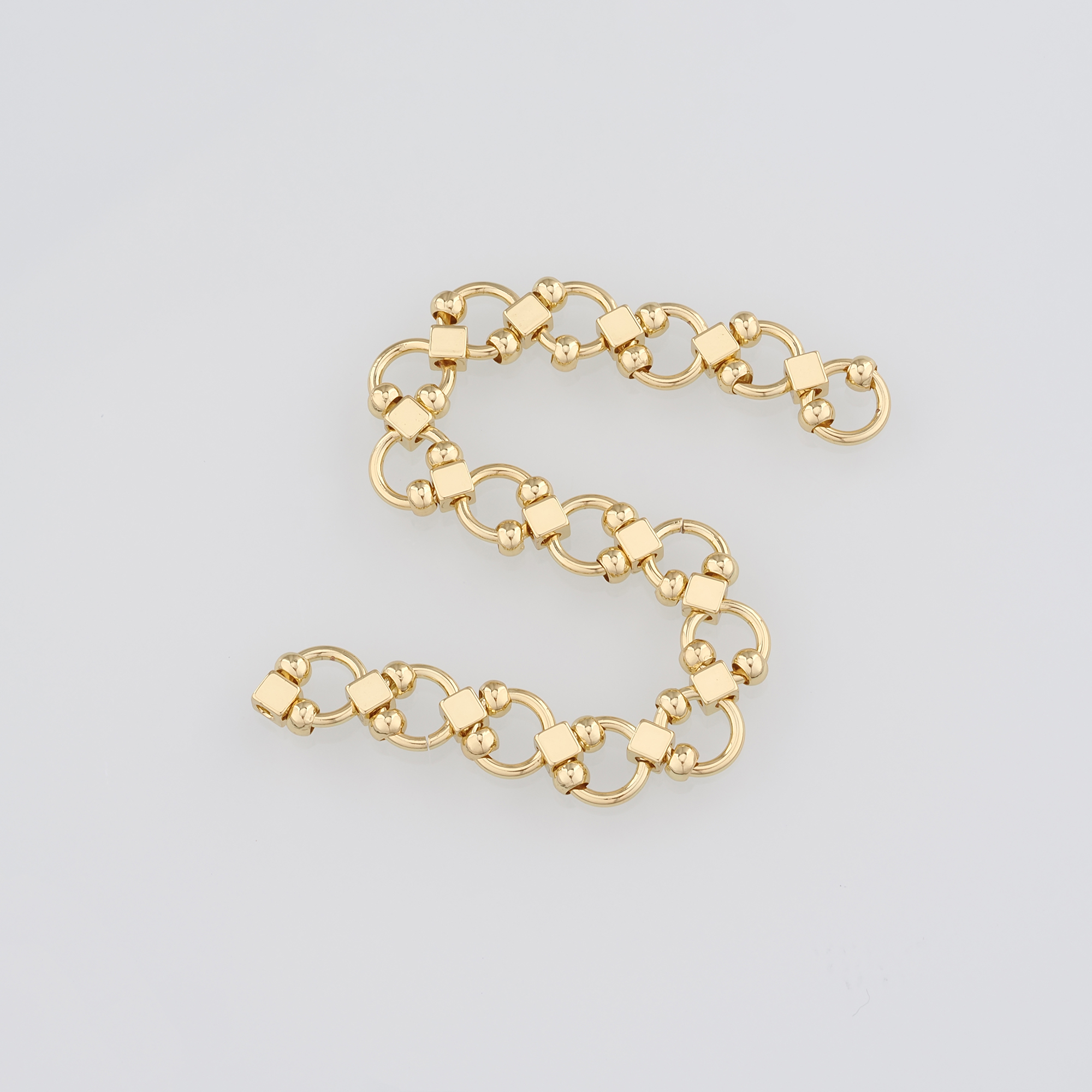 18K Gold Filled Round Chain Necklace,Minimalist Link Chain,Gold Round Chain Necklace for Women DIY Jewelry Making Supply