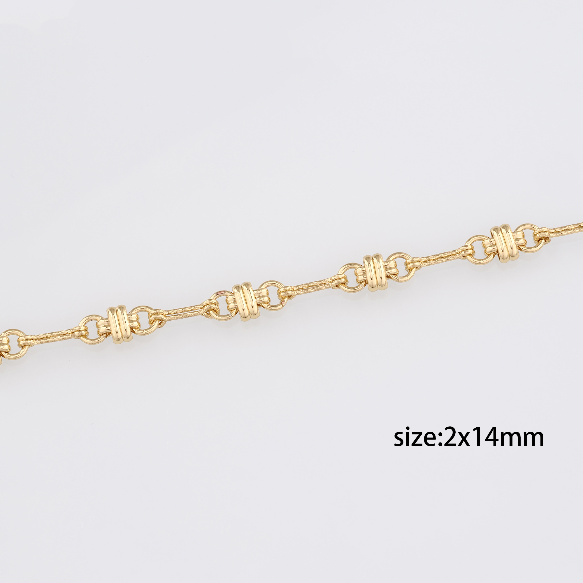 18K Gold Filled Cable Chain Necklace,Dainty Thin Link Chain,Gold Geometric Chain Necklace for Women DIY Jewelry Making Supply