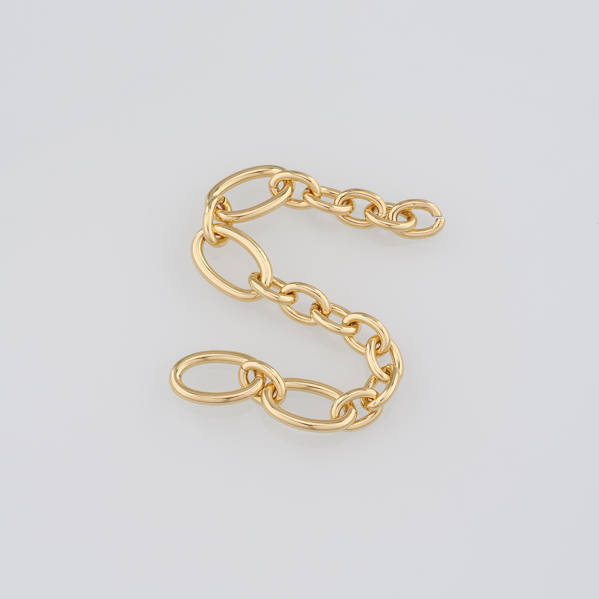 18K Gold Filled Paper Clip Chain Necklace,Dainty Link Chain,Gold Oval Chain Necklace for DIY Jewelry Making Supply