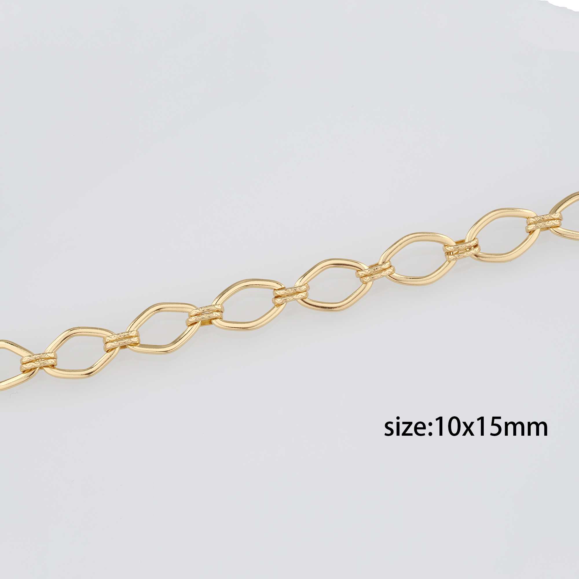 18K Gold Filled Oval Chain Necklace,Dainty Link Chain,Gold Oval Chain Necklace for DIY Jewelry Making Supply