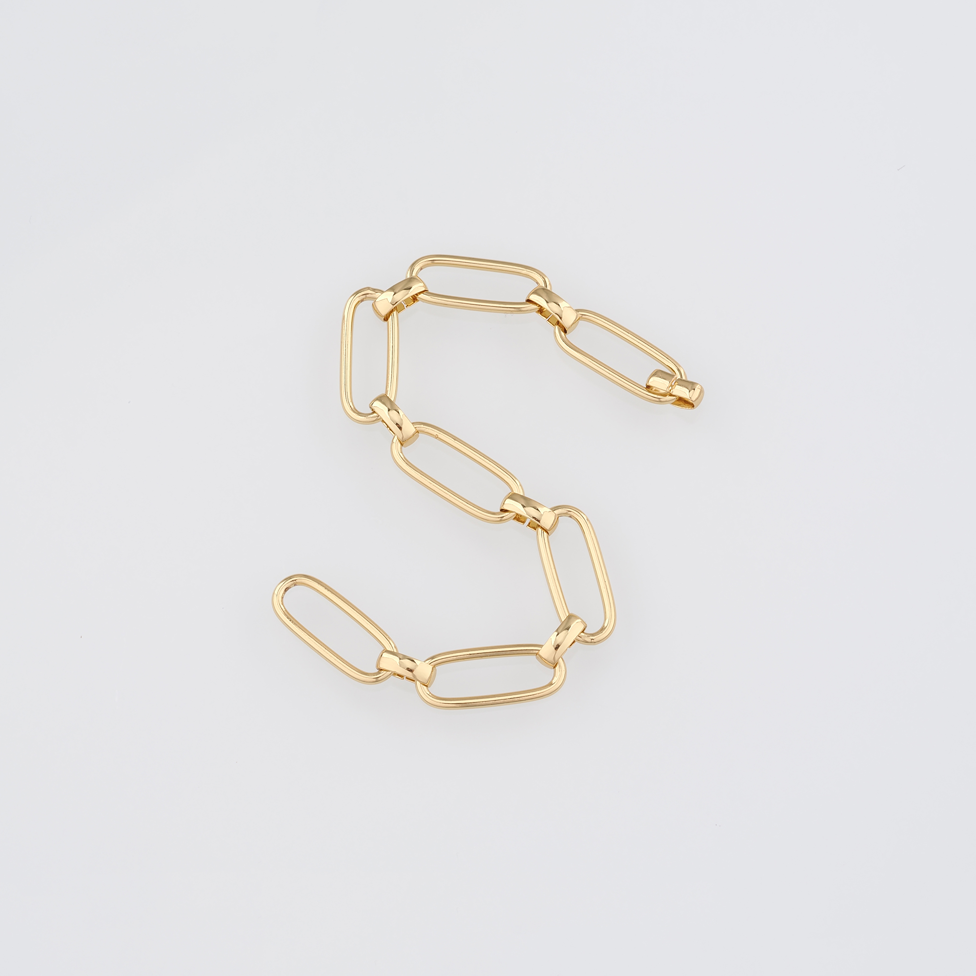 18K Gold Filled Paper Clip Chain Necklace,Dainty Link Chain,Gold Oval Chain Necklace for DIY Jewelry Making Supply