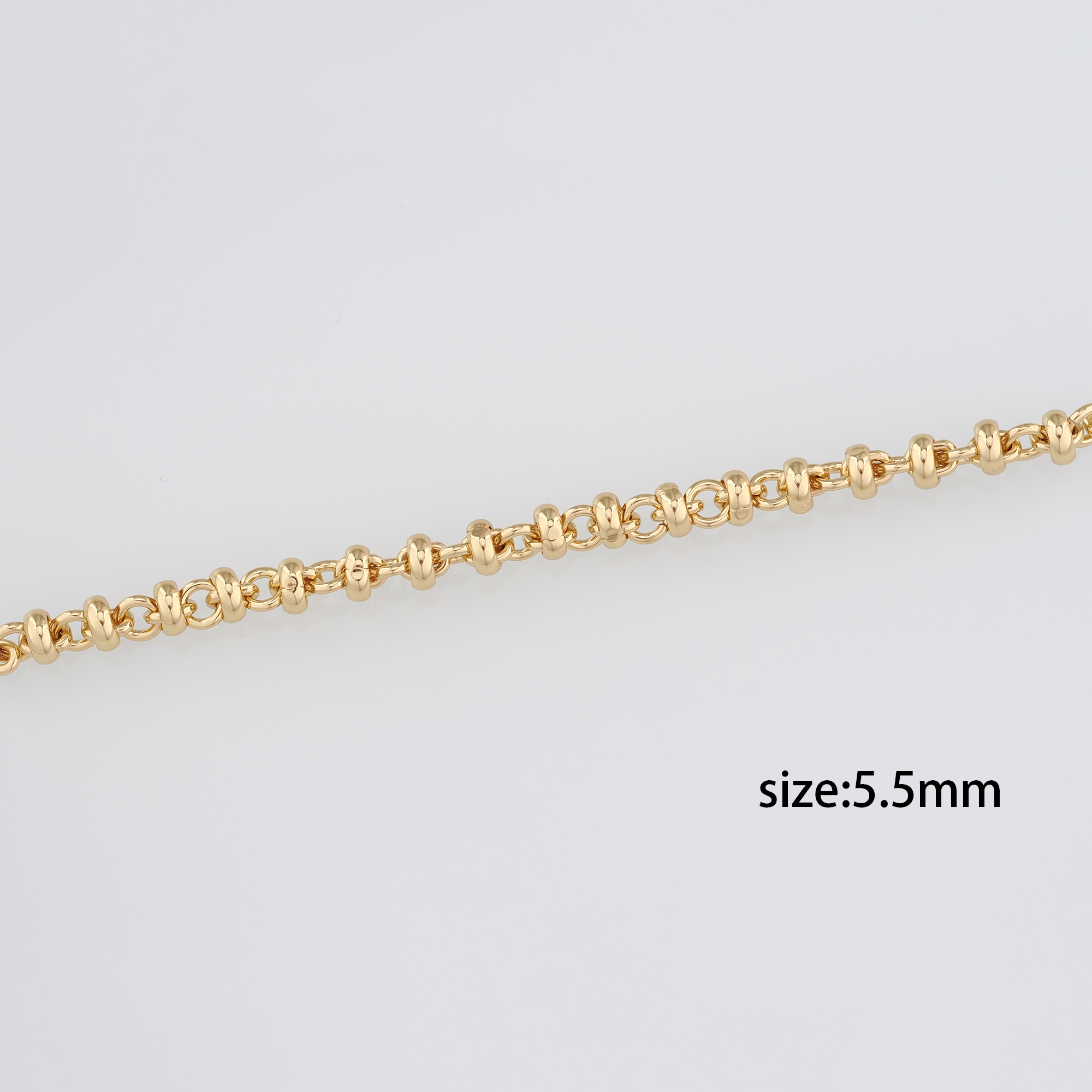 18K Gold Filled Round Chain Necklace,Minimalist Link Chain,Gold Rolo Chain Necklace for Women DIY Jewelry Making Supply