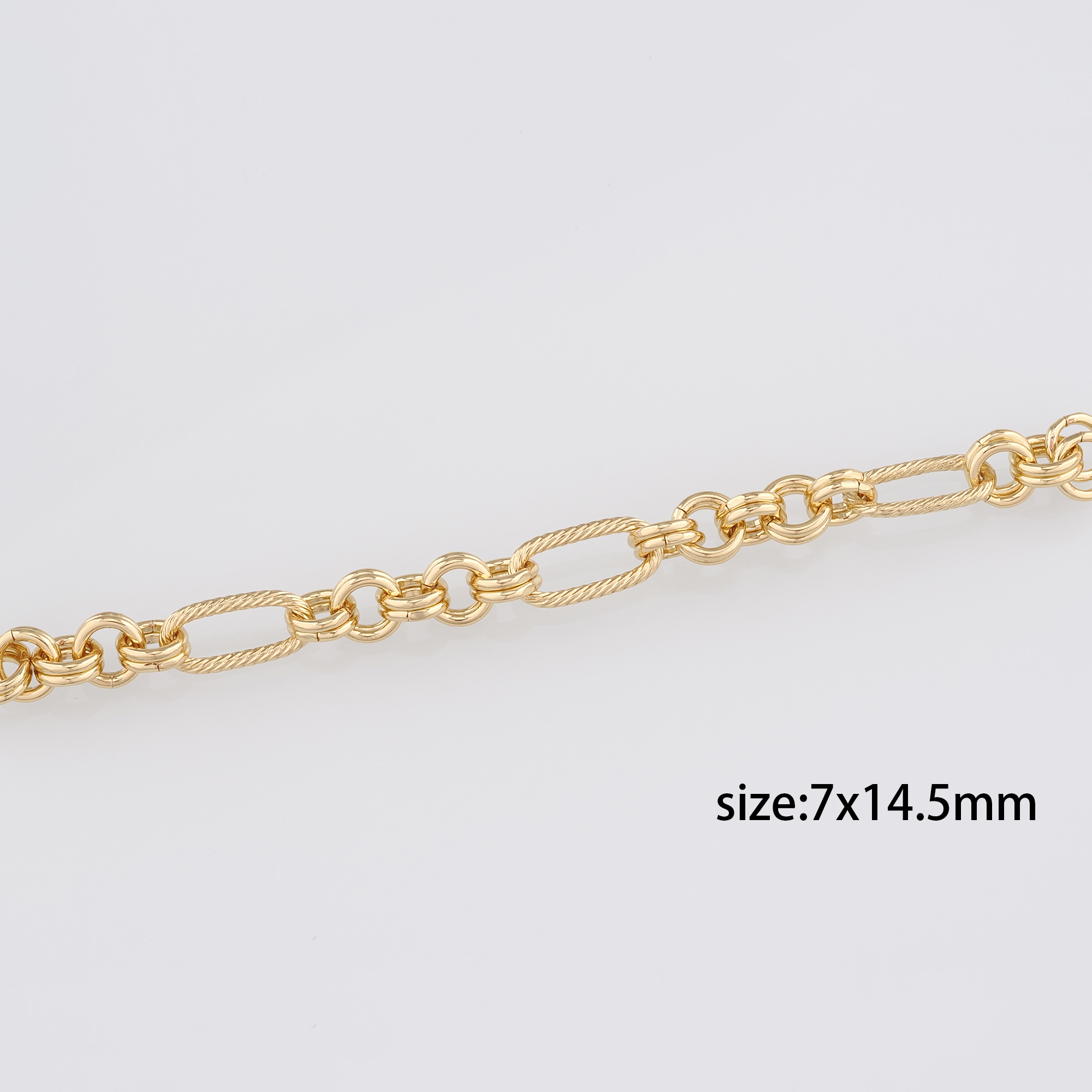 18K Gold Filled Oval Chain Necklace,Dainty Link Chain,Gold Oval Chain Necklace for DIY Jewelry Making Supply