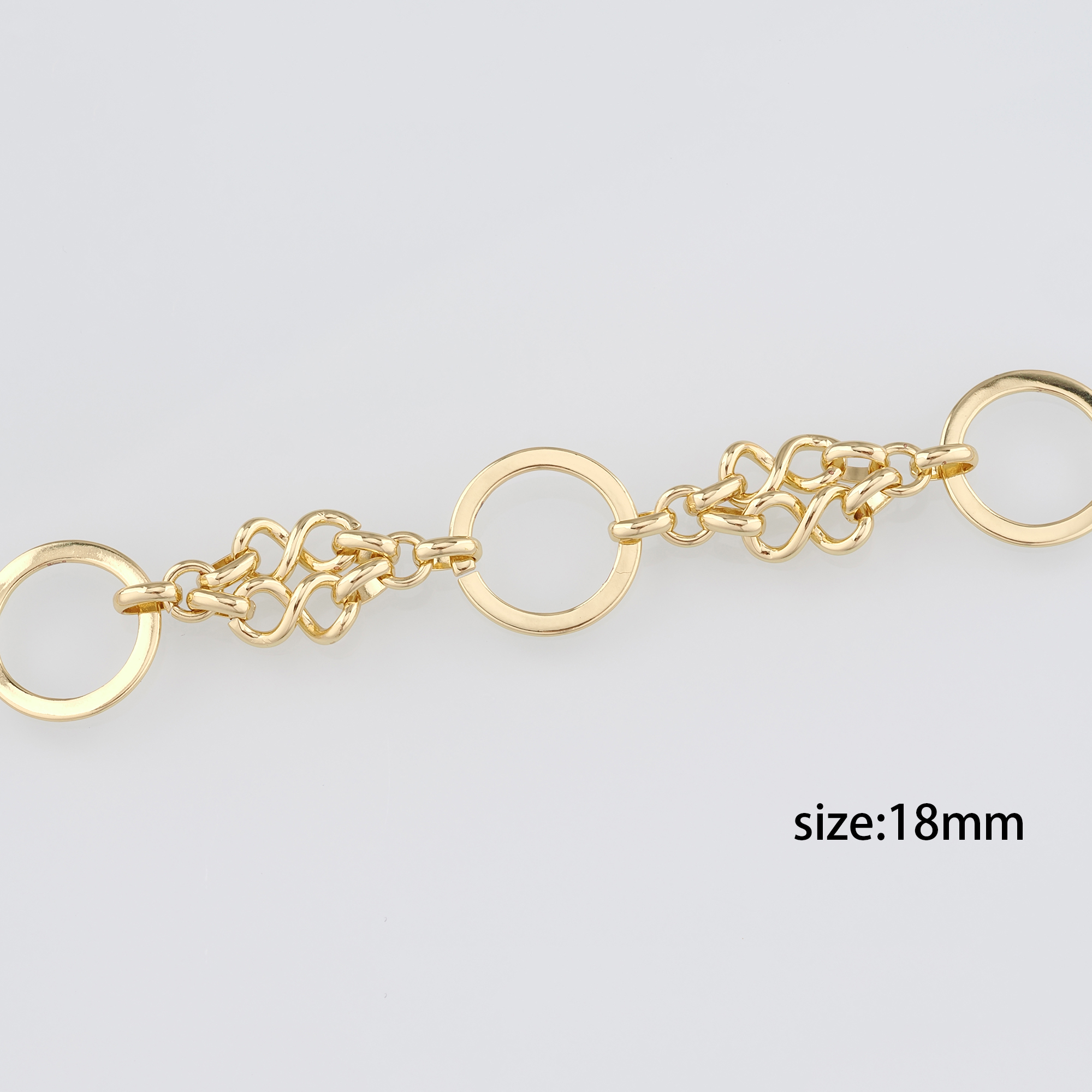 18K Gold Filled Cable Chain Necklace,Dainty Link Chain,Gold Geometric Chain Necklace for Women DIY Jewelry Making Supply