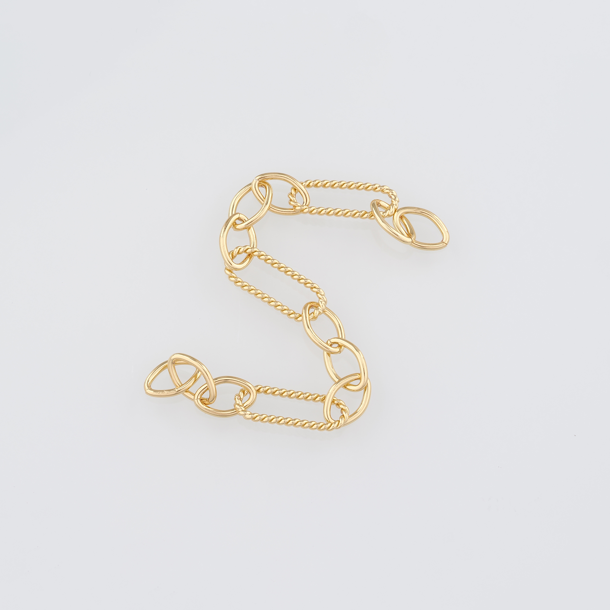 18K Gold Filled Paper Clip Chain Necklace,Dainty Link Chain,Gold Oval Chain Necklace for DIY Jewelry Making Supply