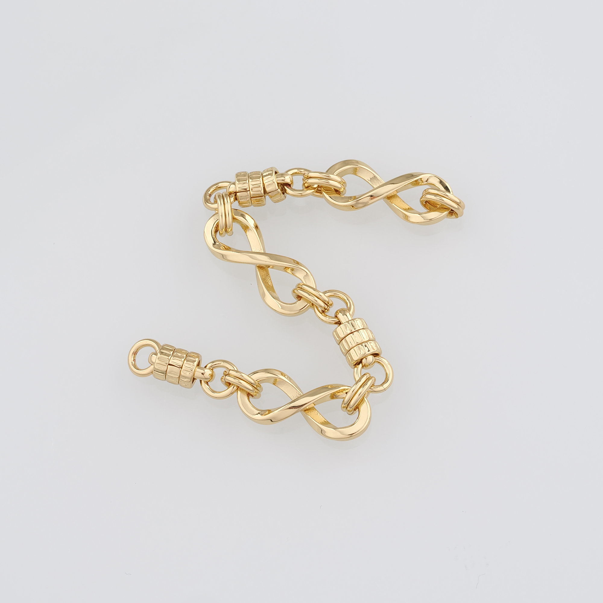 18K Gold Filled Infinity Chain Necklace,Dainty Link Chain,Gold Cable Chain Necklace for Women DIY Jewelry Making Supply