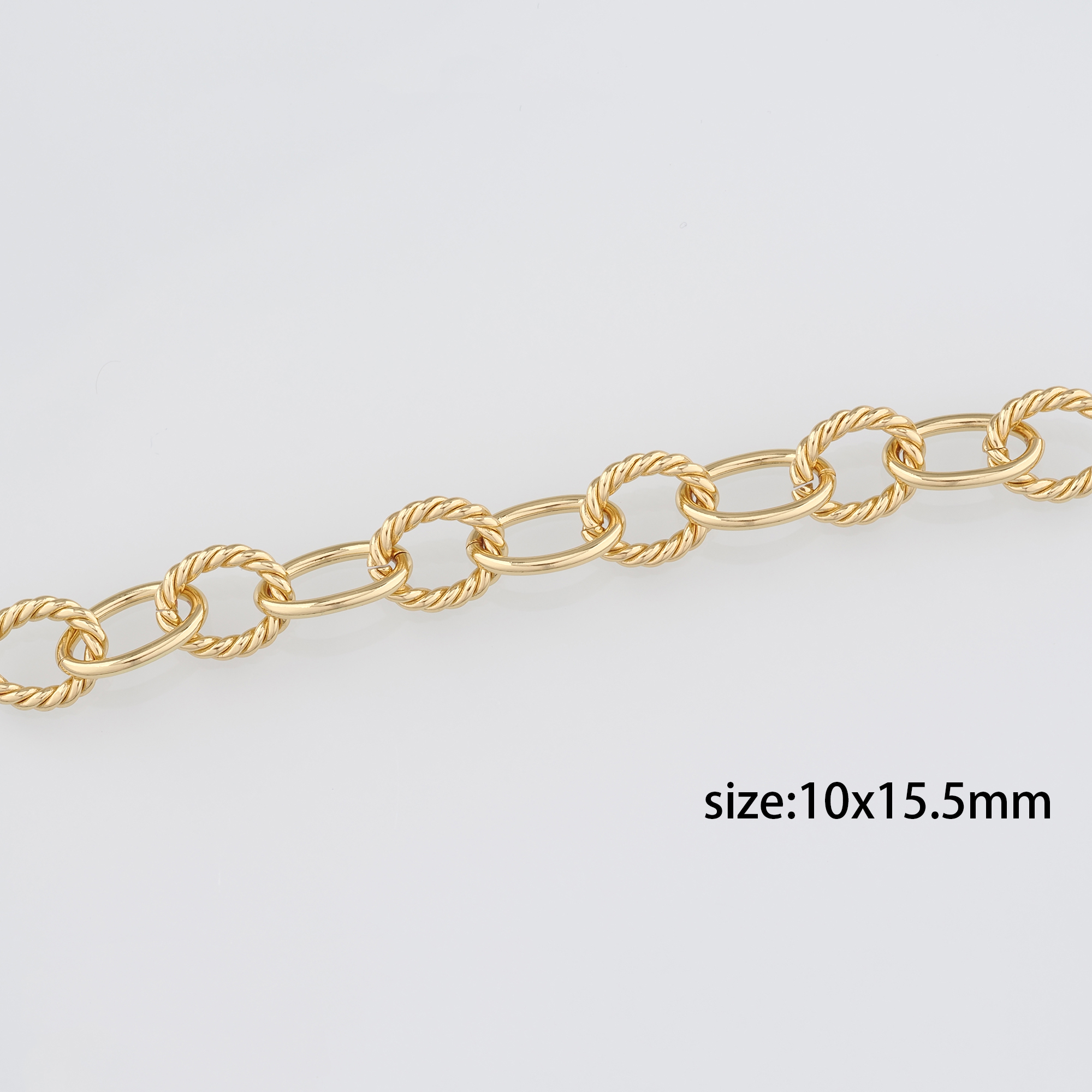 18K Gold Filled Oval Chain Necklace,Dainty Link Chain,Gold Oval Chain Necklace for DIY Jewelry Making Supply