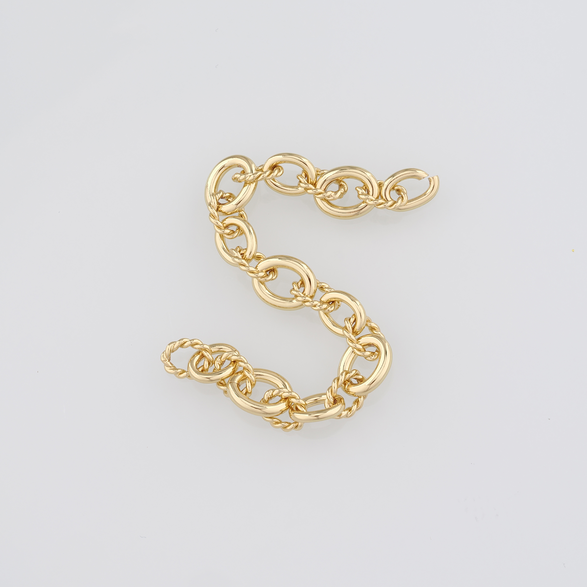 18K Gold Filled Paper Clip Chain Necklace,Dainty Link Chain,Gold Oval Chain Necklace for DIY Jewelry Making Supply