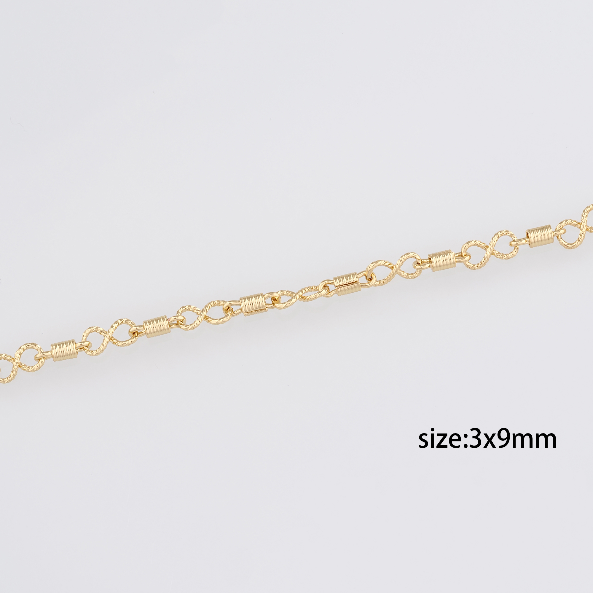 18K Gold Filled Infinity Chain Necklace,Dainty Link Chain,Gold Cable Chain Necklace for Women DIY Jewelry Making Supply